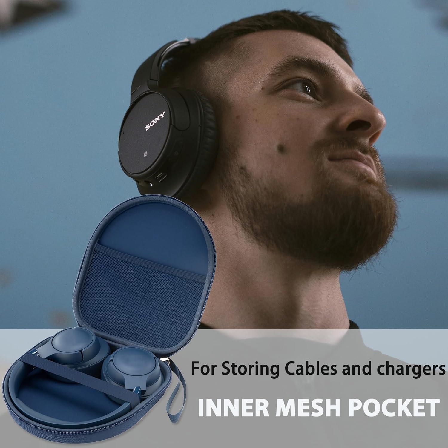 Funda de Viaje TUNYINSH para Auriculares Sony y JBL - Azul