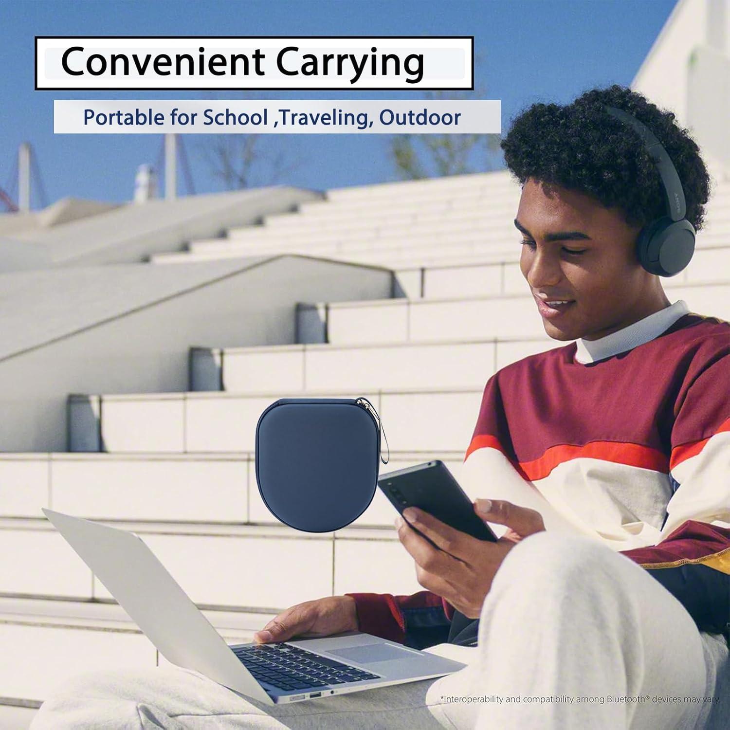 Funda de Viaje TUNYINSH para Auriculares Sony y JBL - Azul