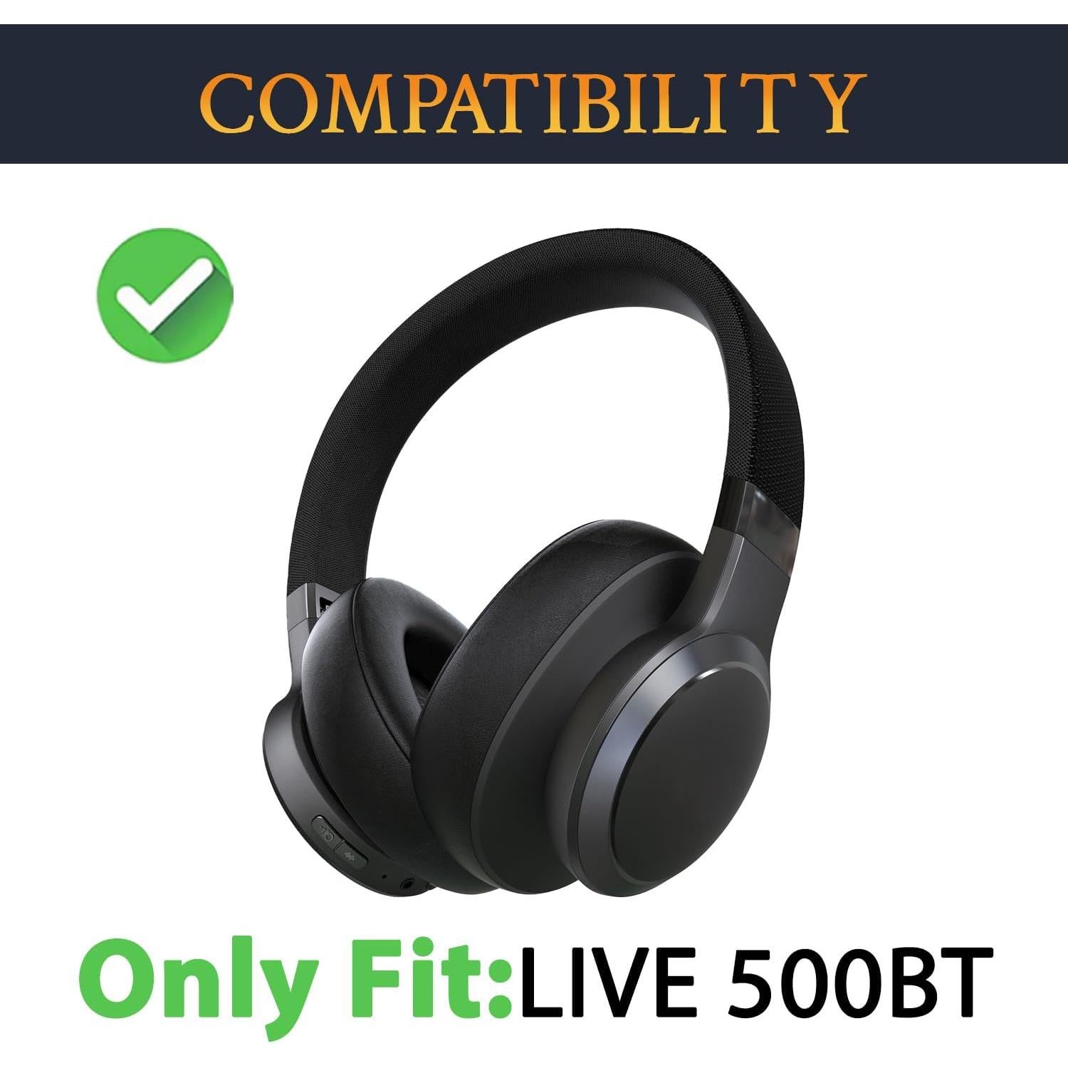 Almohadillas de Reemplazo JBL Live 500BT - Cuero Negro