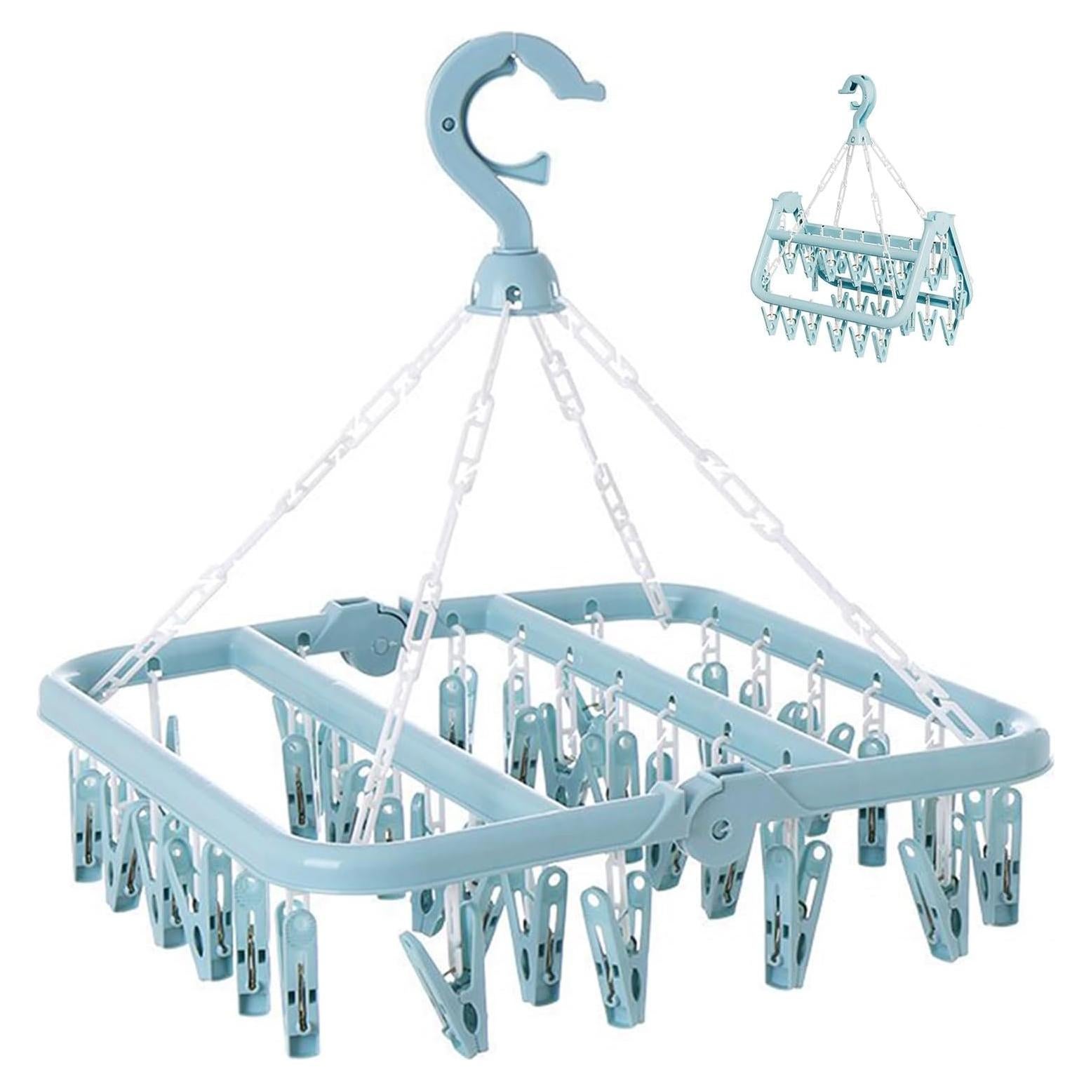 Estante Plegable para Secar Ropa Rainfordhoma 32 Clips Azul