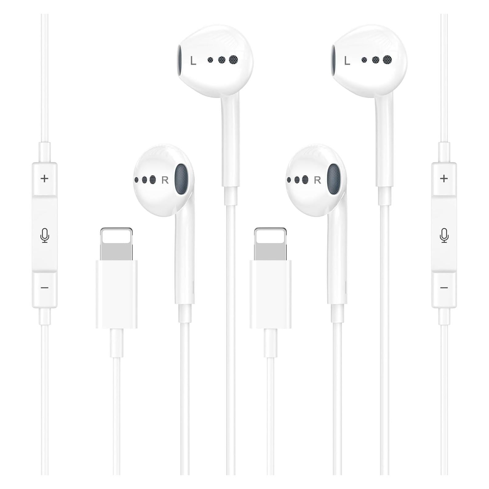 Auriculares con cable Lightning Lezaface LD-FBA-085 HiFi 2 Pcs