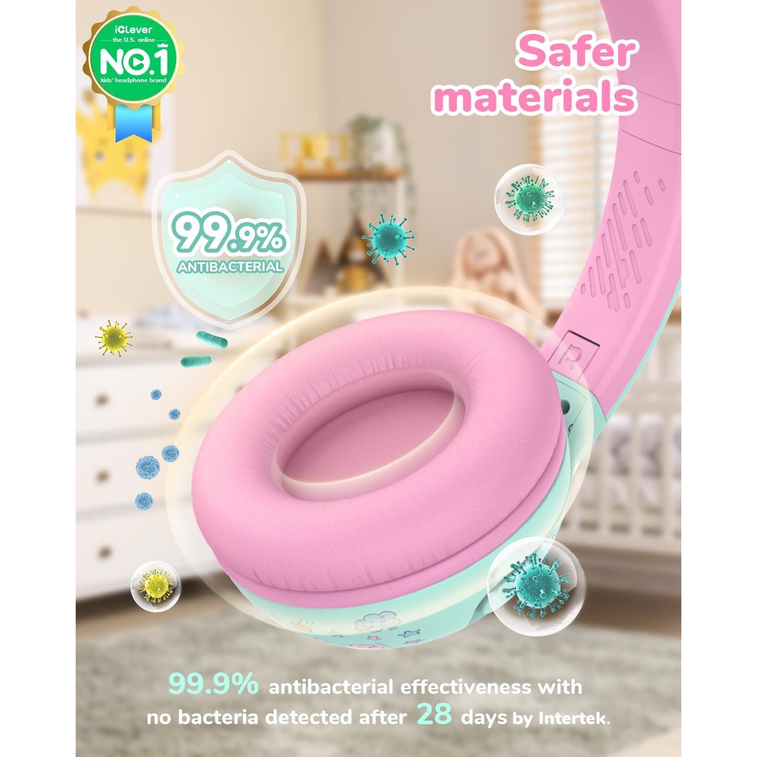 Auriculares Bluetooth iClever BTH27 Niños 2+ Años Volumen Seguro