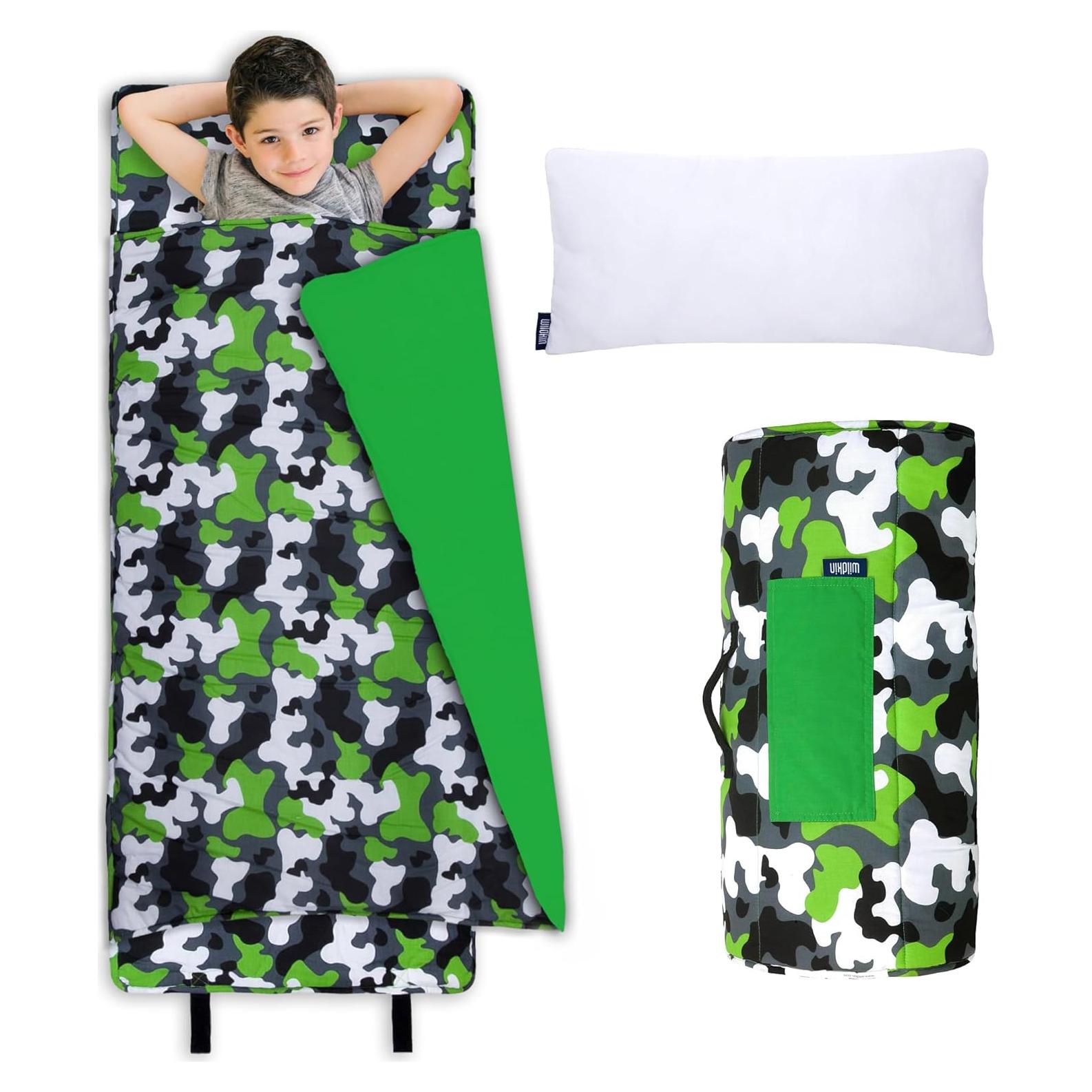 Cojín para Dormir Wildkin Kids - Camo Verde 127x51 cm