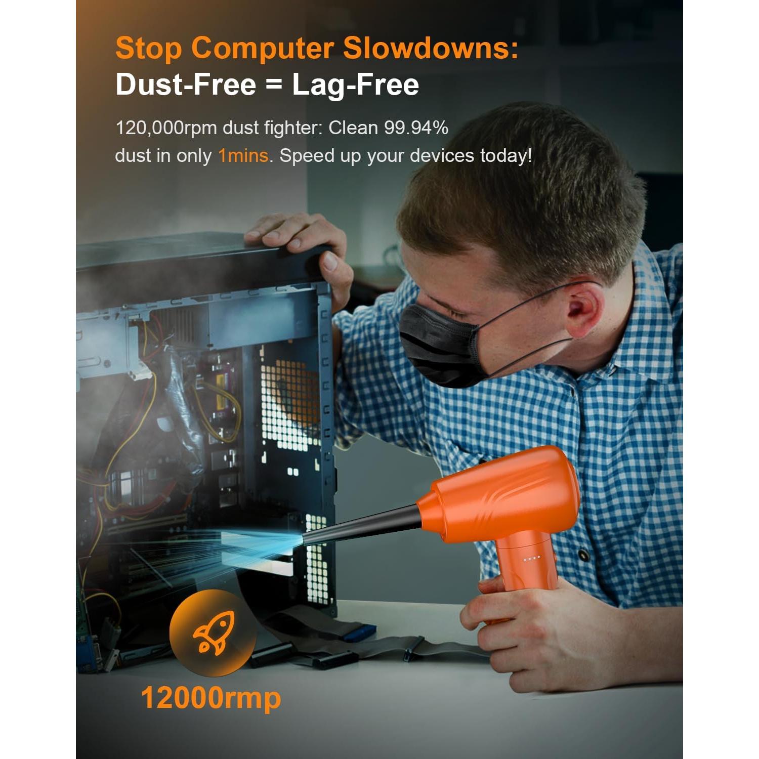 Soplador de Aire Comprimido BANKKY G711-016 9000mAh 120000 RPM