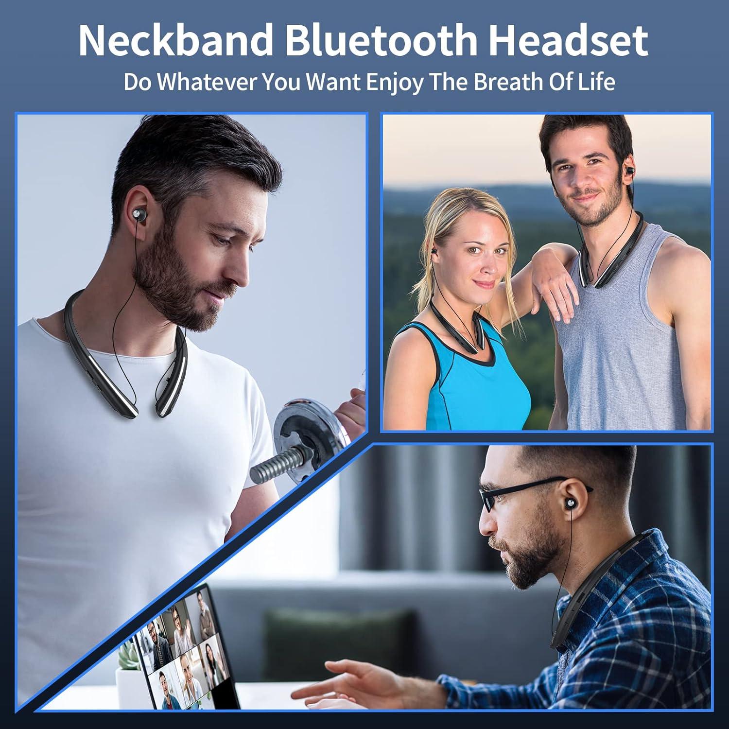 Auriculares Bluetooth APPINESSEY Retráctiles 20H Negro