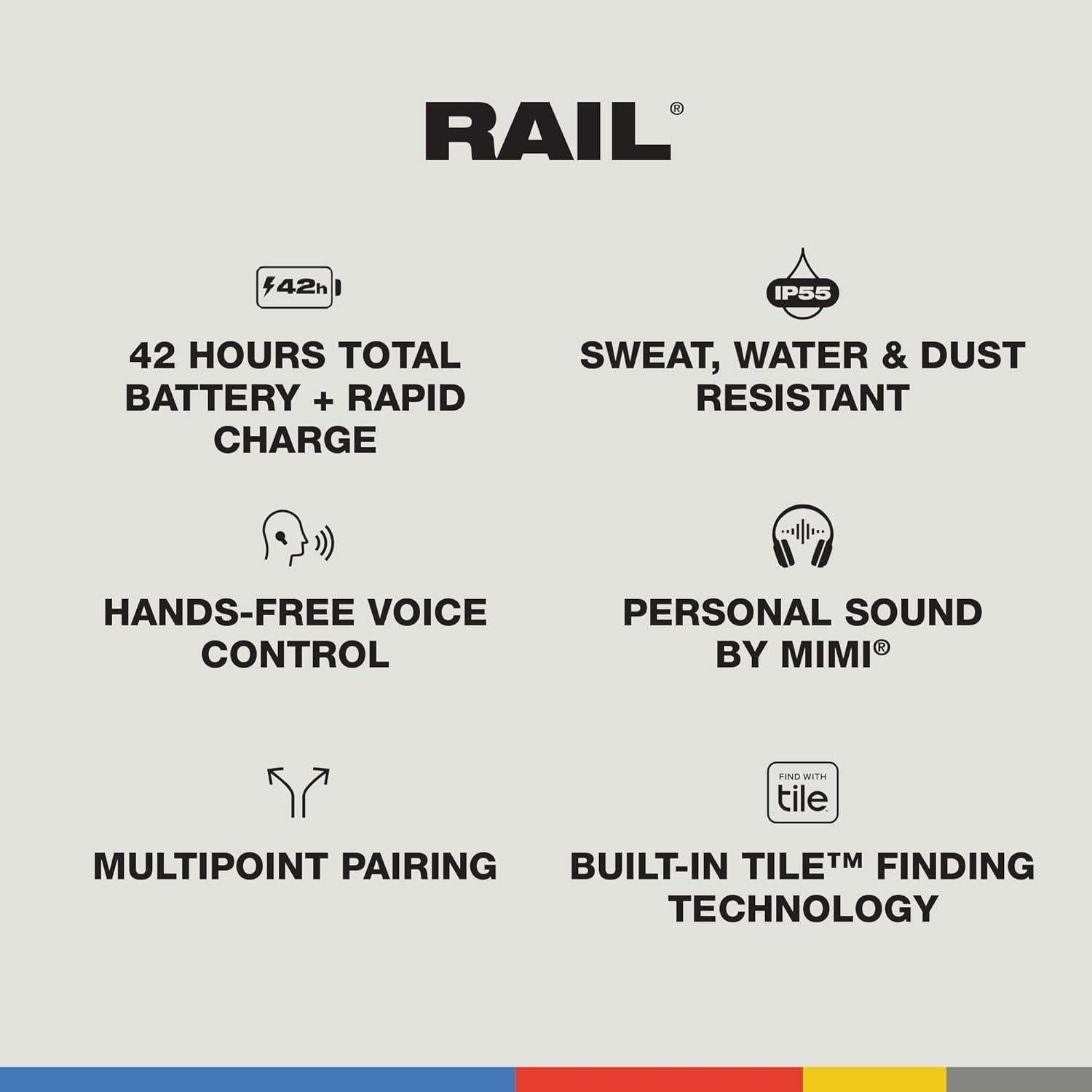 Auriculares Inalámbricos Skullcandy Rail ANC - 27 Horas Batería