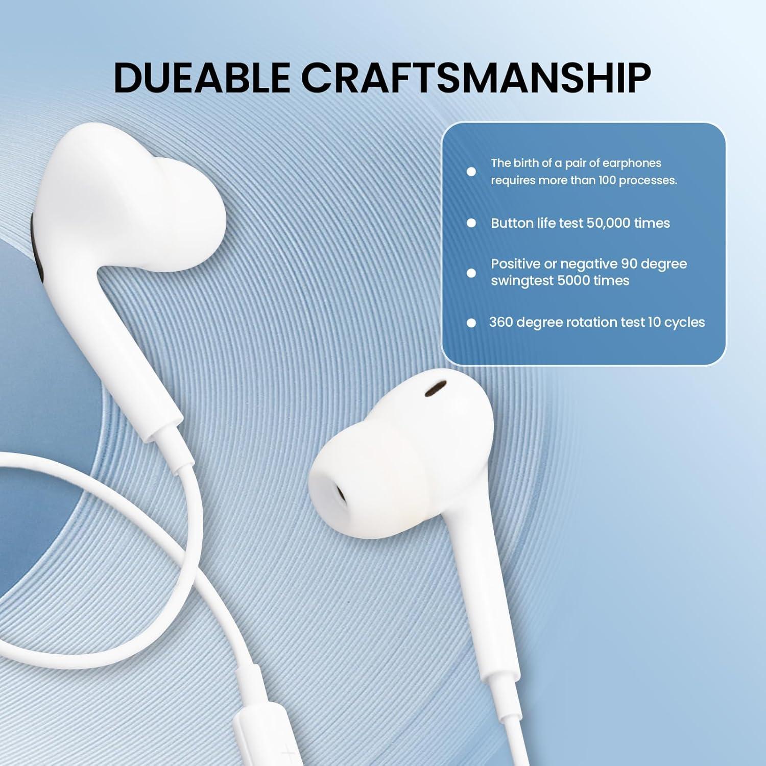 Auriculares Intrauditivos con Cable AWINEY 2 Paquetes iPhone