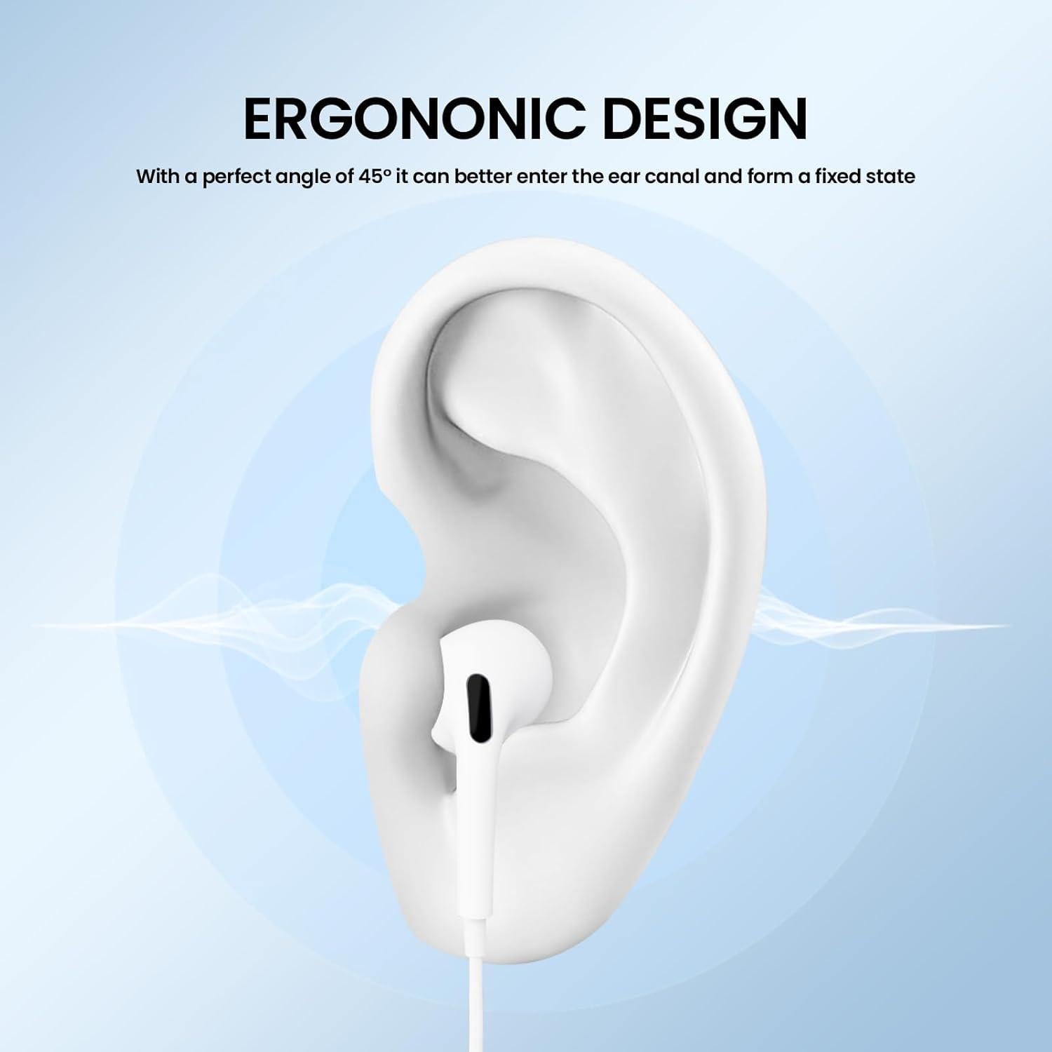 Auriculares Intrauditivos con Cable AWINEY 2 Paquetes iPhone