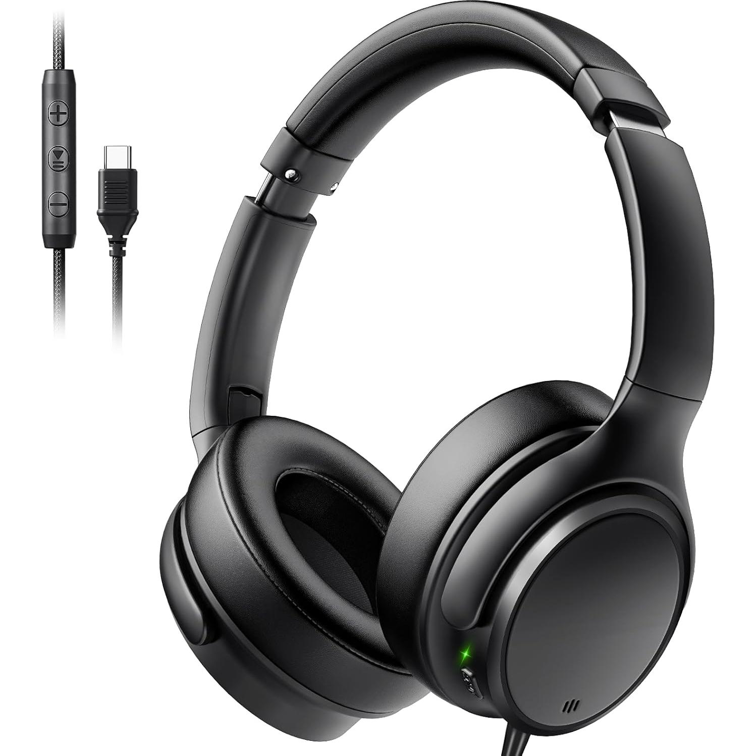 Auriculares USB C con cable INFURTURE FTBH131AB 28dB ANC