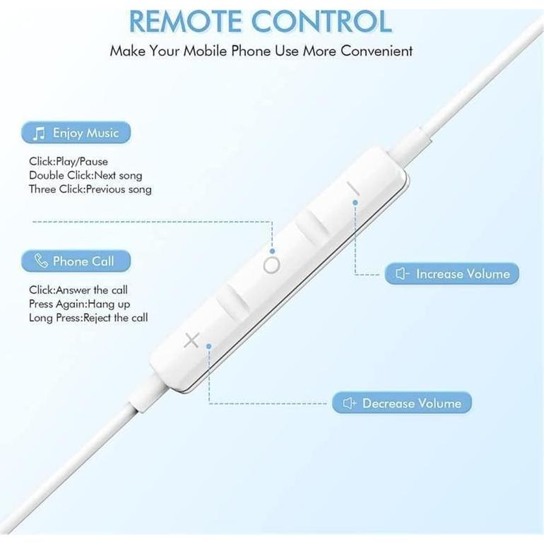 Auriculares con Cable Pcwfbzf Lightning HiFi Estéreo 2 Paquetes