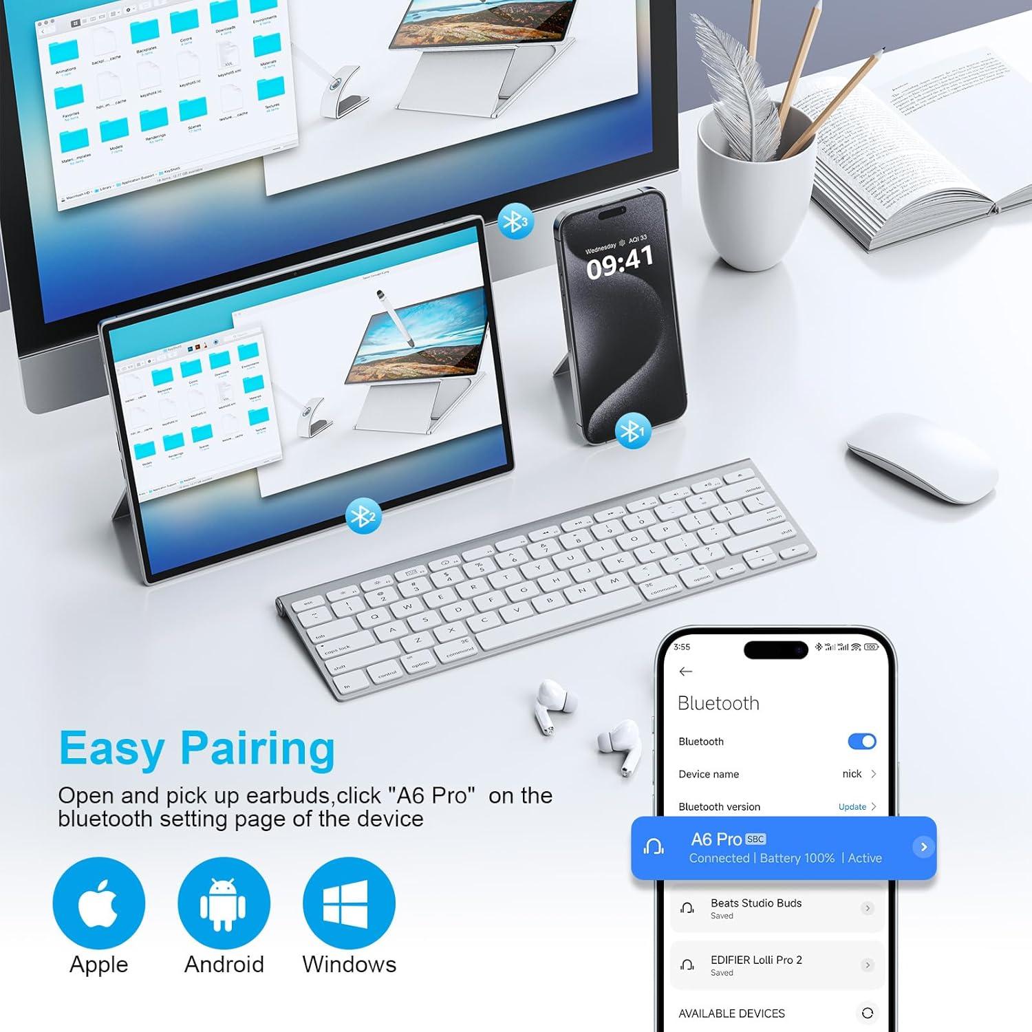 Auriculares Inalámbricos BLXSounds A6 Pro con Cancelación de Ruido