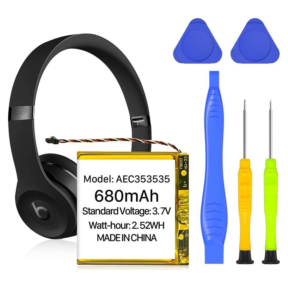 Batería de Reemplazo AEC353535 680mAh Li-Polímero para Beats