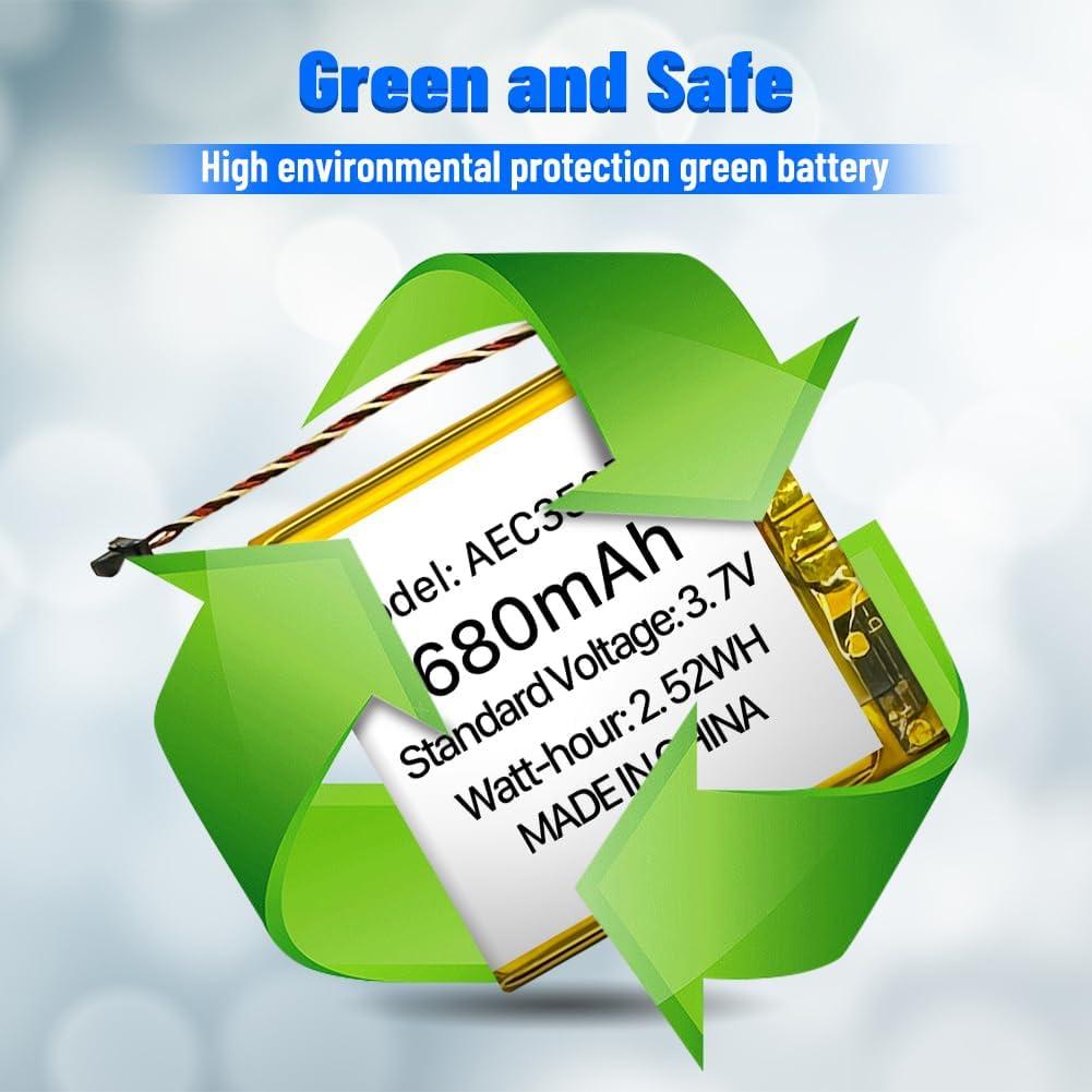 Batería de Reemplazo AEC353535 680mAh Li-Polímero para Beats