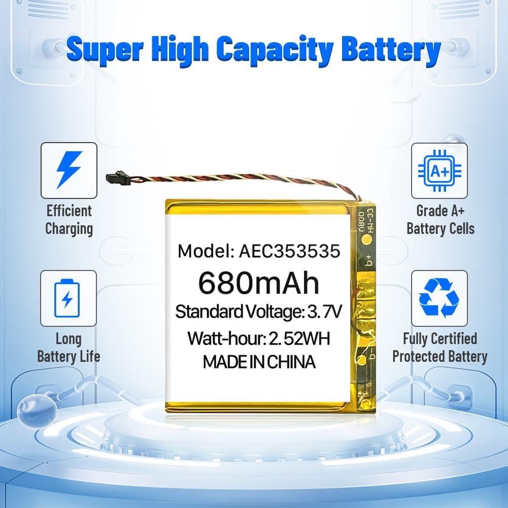 Batería de Reemplazo AEC353535 680mAh Li-Polímero para Beats