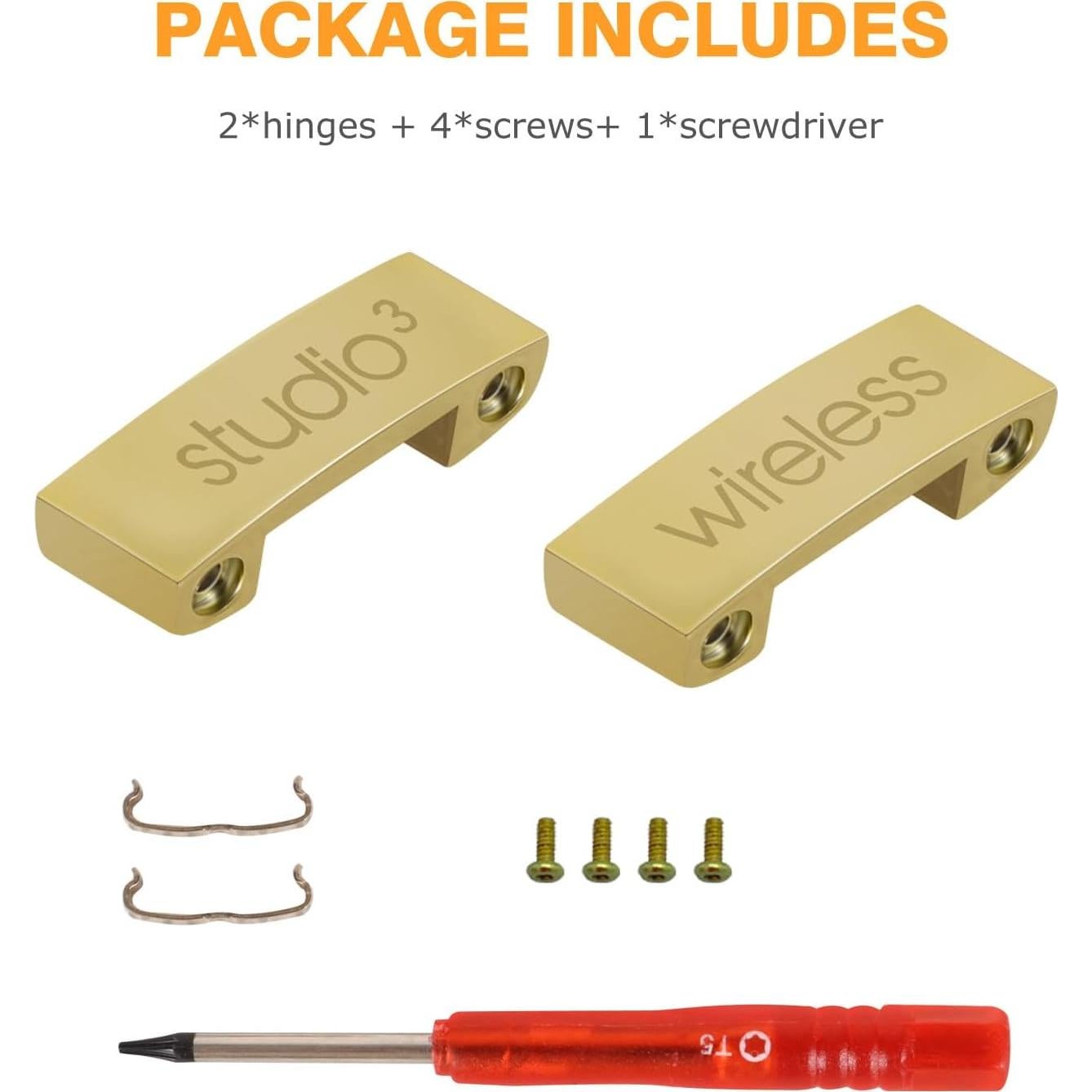 Bisagra de Repuesto Fadmew para Auriculares Beats Studio 3 Pro Dorado