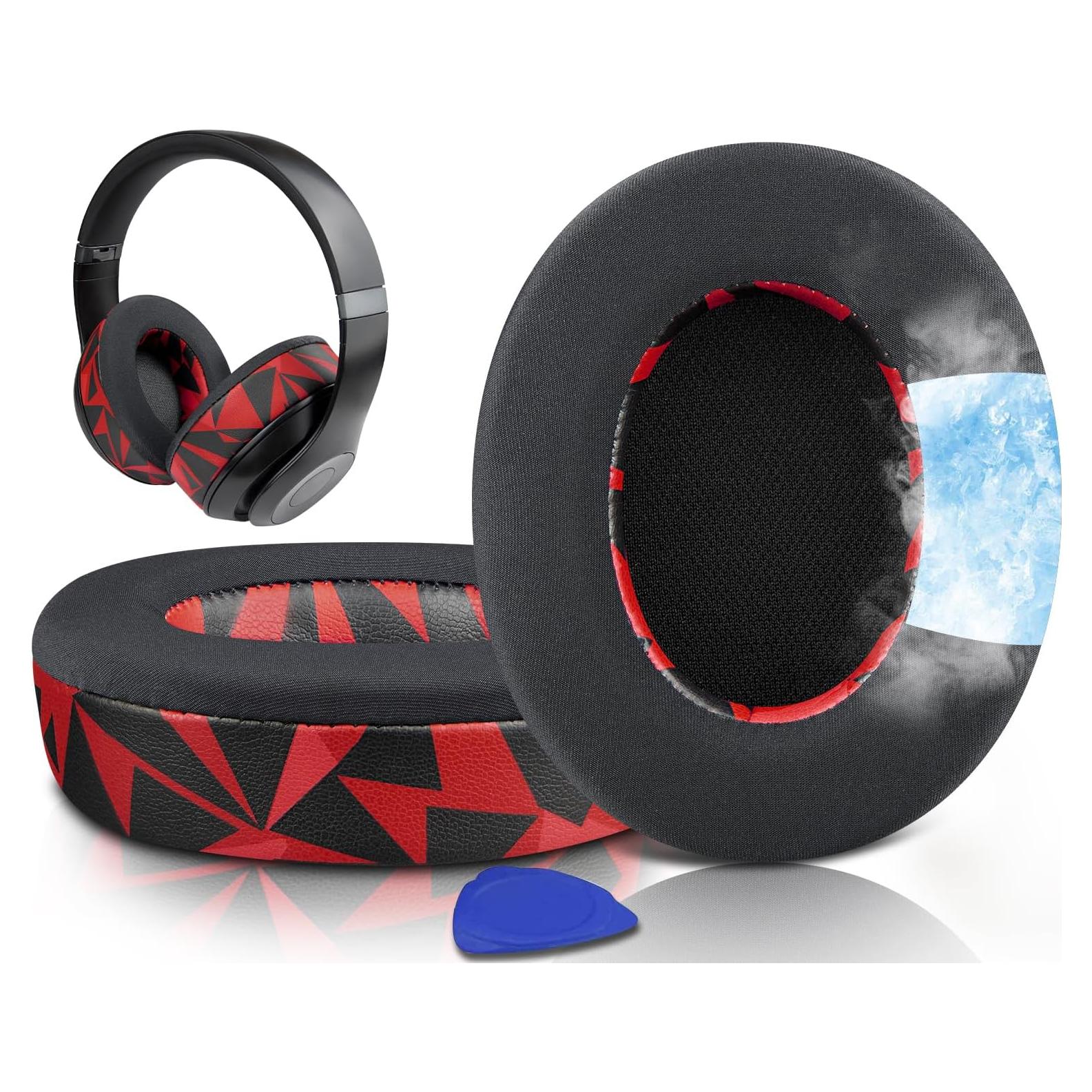 Almohadillas de Gel Refrigerante SOULWIT para Auriculares Beats Studio Pro - Tormenta Roja