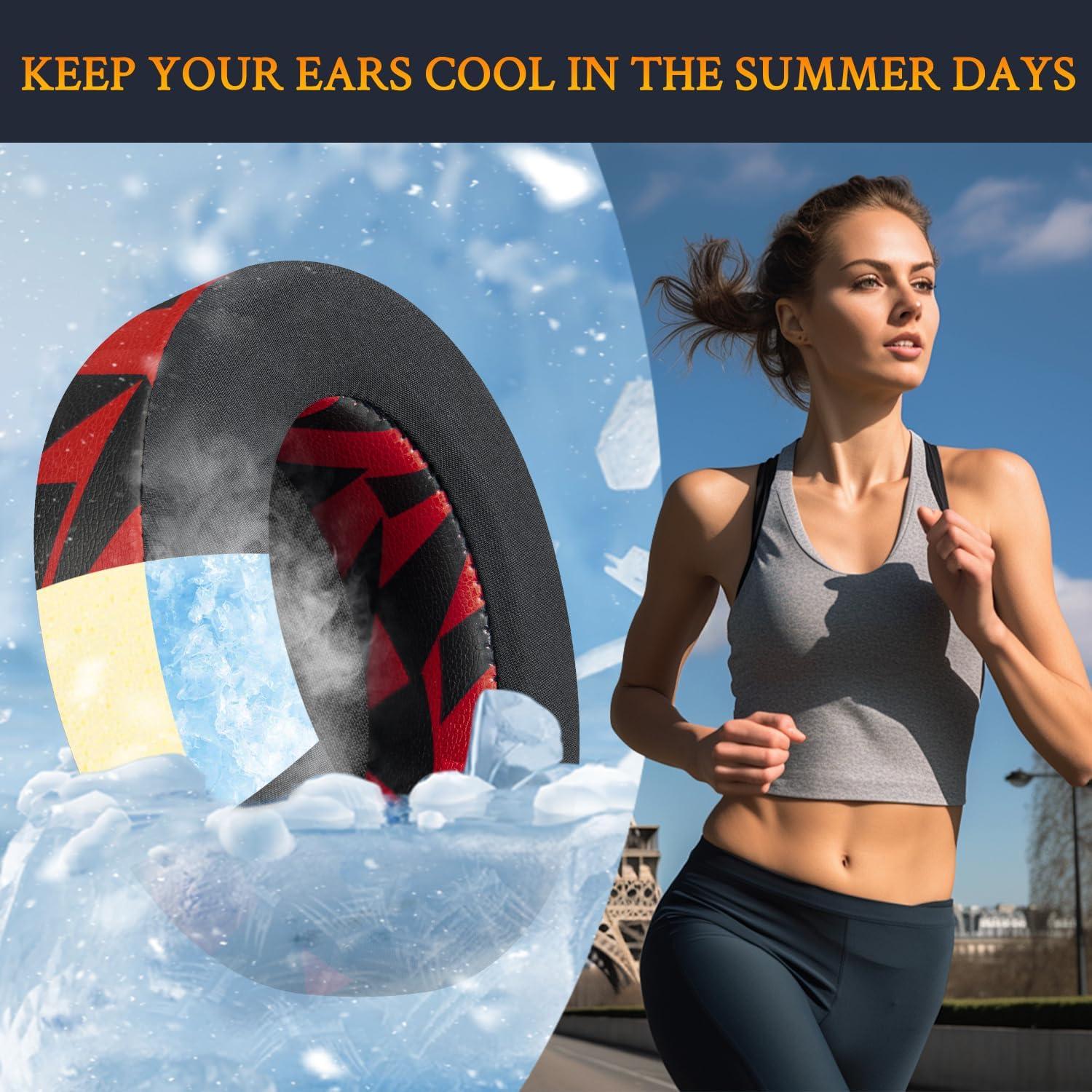 Almohadillas de Gel Refrigerante SOULWIT para Auriculares Beats Studio Pro - Tormenta Roja