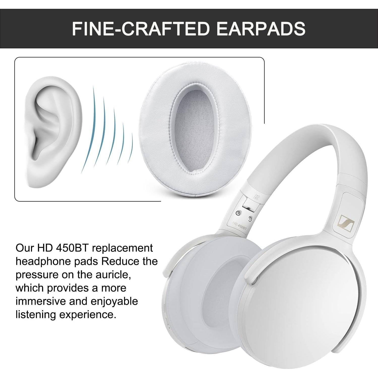 Almohadillas de Repuesto Sennheiser HD 4.50BT - Cuero Espuma Densa