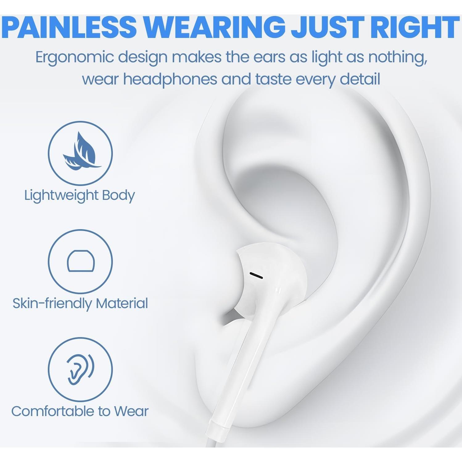 Auriculares In Ear USB C GIJIVCOZ HiFi Estéreo con Micrófono