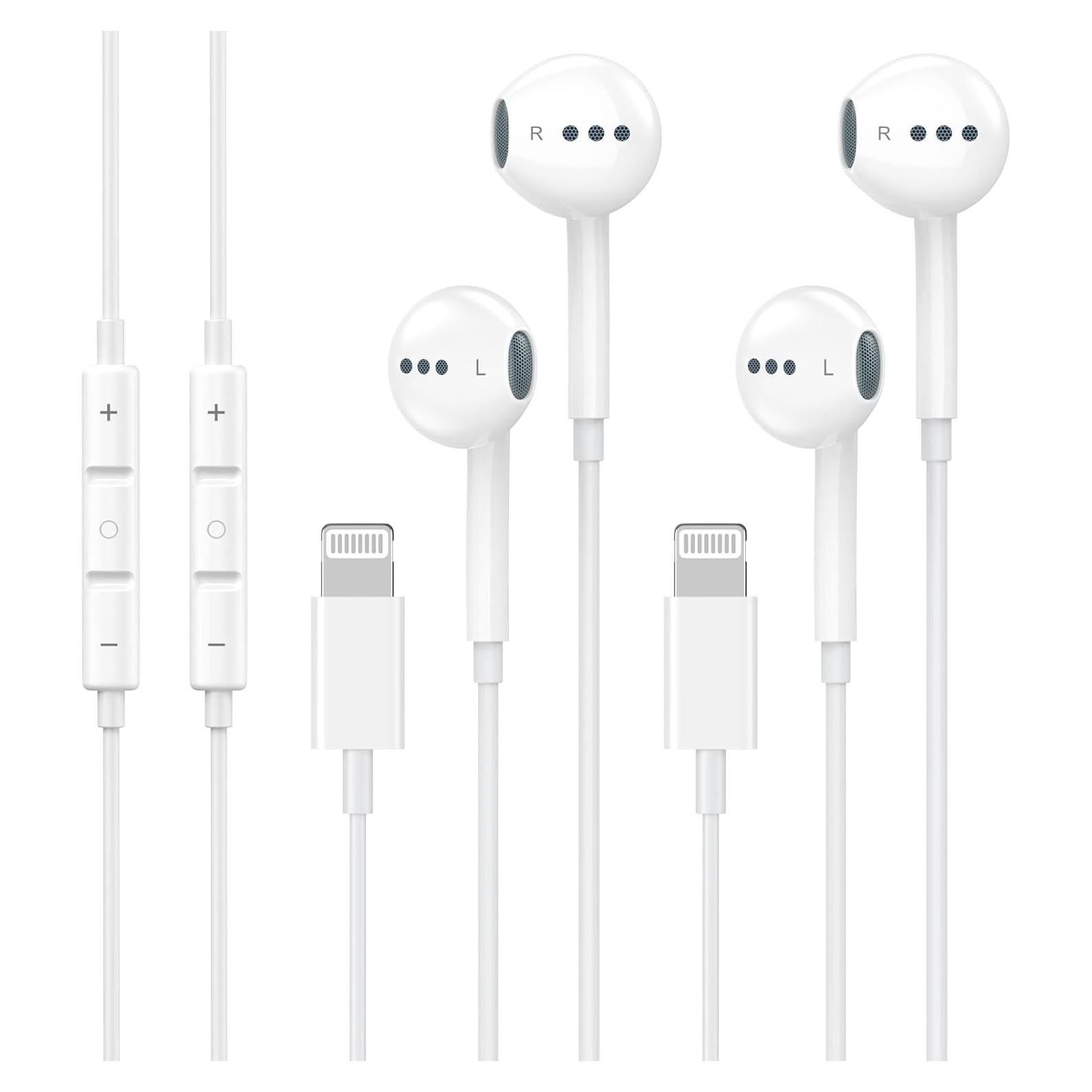 Auriculares con Cable IIOZO para iPhone 2 Unidades con Micrófono