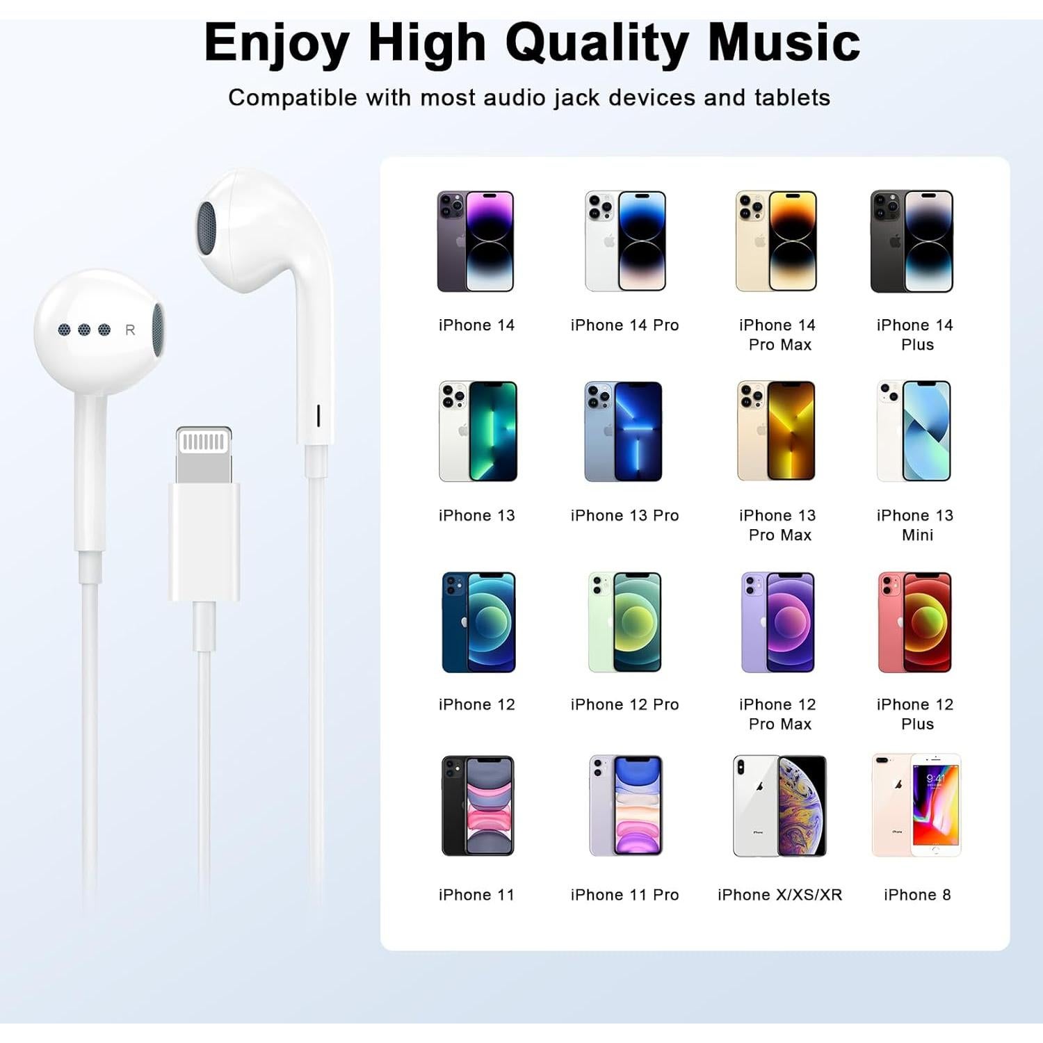 Auriculares con Cable IIOZO para iPhone 2 Unidades con Micrófono