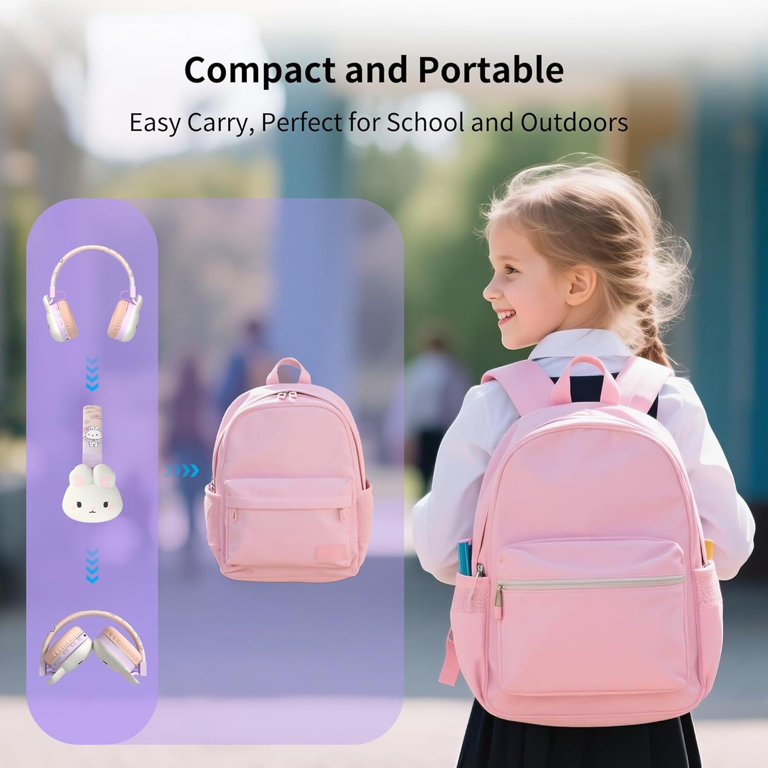 Auriculares Inalámbricos y Con Cable YLFASHION Conejo Púrpura