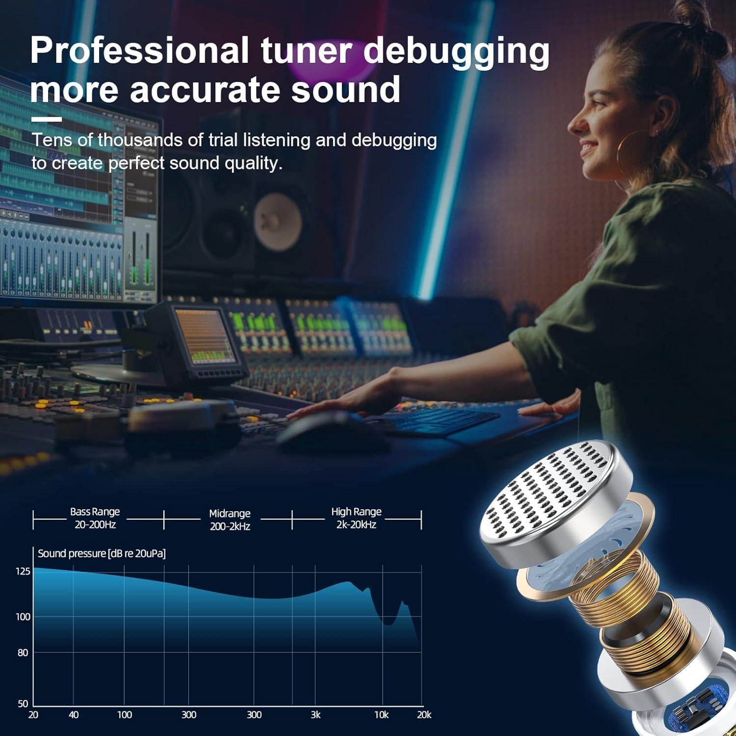 Auriculares con cable Everdigi Lightning con micrófono y control