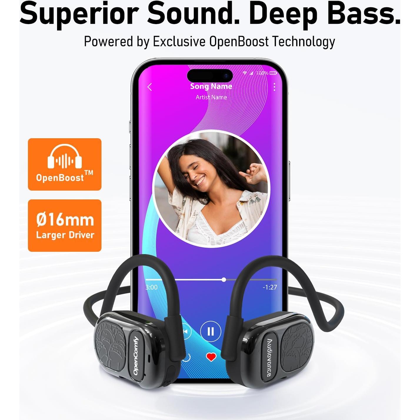 Auriculares Inalámbricos Audiovance OpenComfy CF201 - 7h Batería