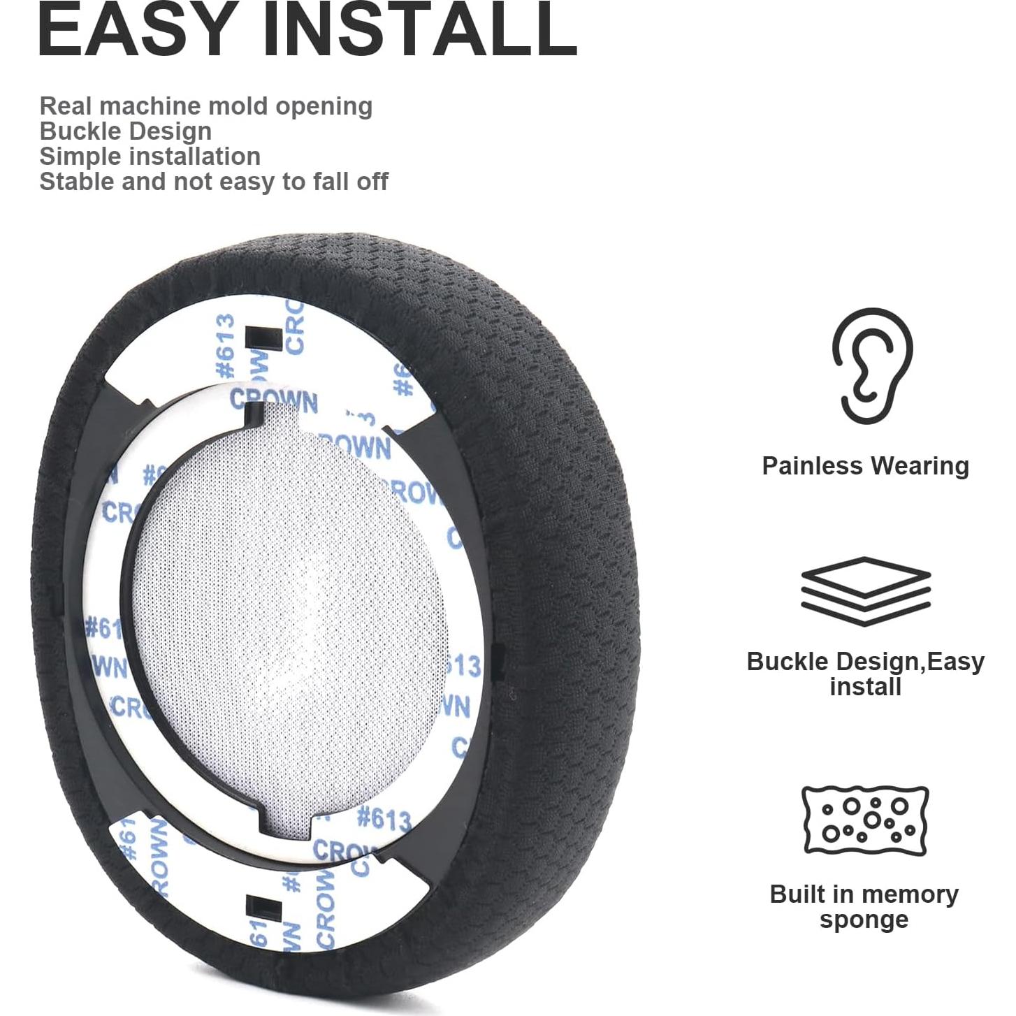 Almohadillas de Reemplazo JBL E55BT - Tela Mesh y Espuma Memoria