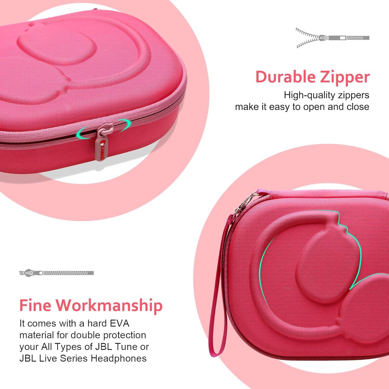 Funda Dura XANAD Rosa para Auriculares JBL Live y Tune