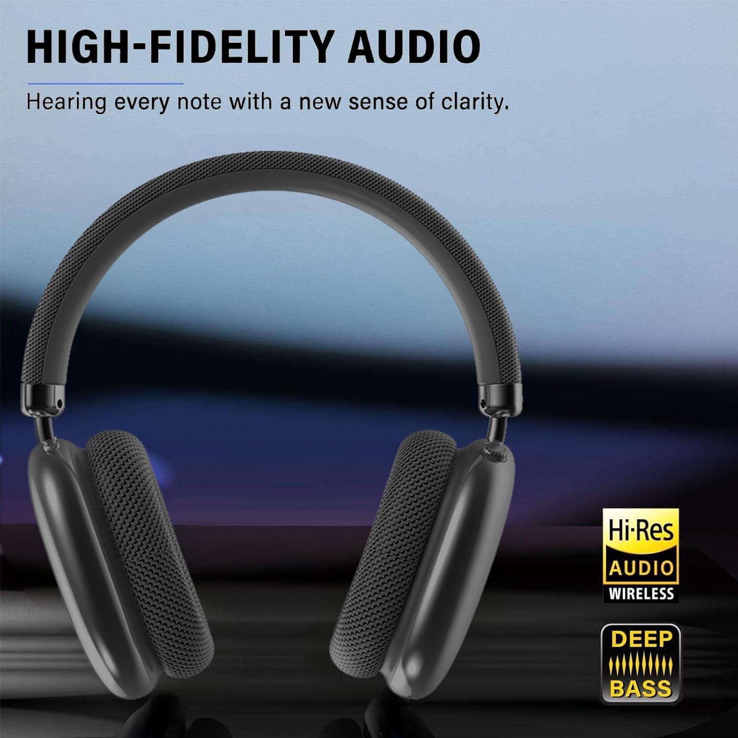 Auriculares Inalámbricos Bluetooth 5.3 con Cancelación de Ruido - Negro