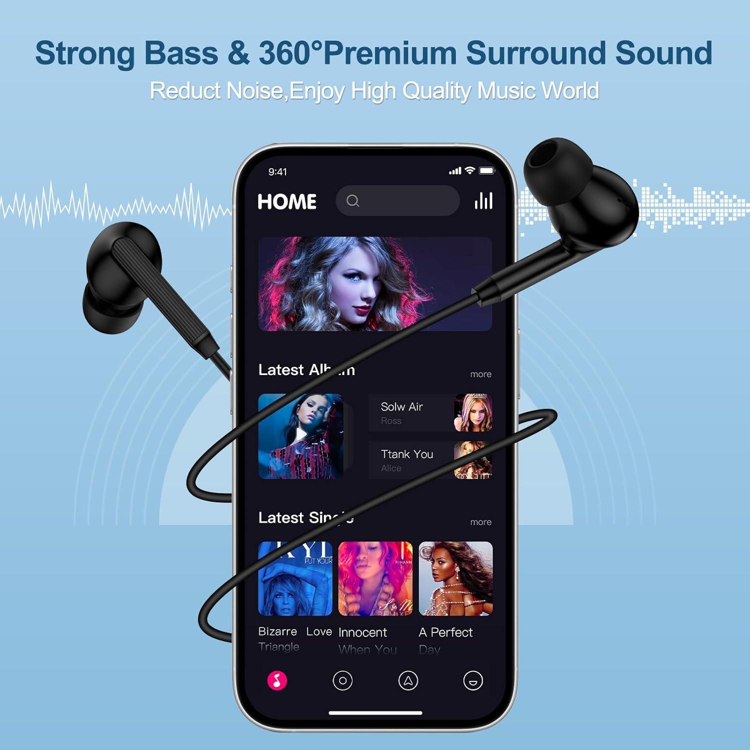 Auriculares USB C Intrauditivos HiFi Samsung iPhone 1m