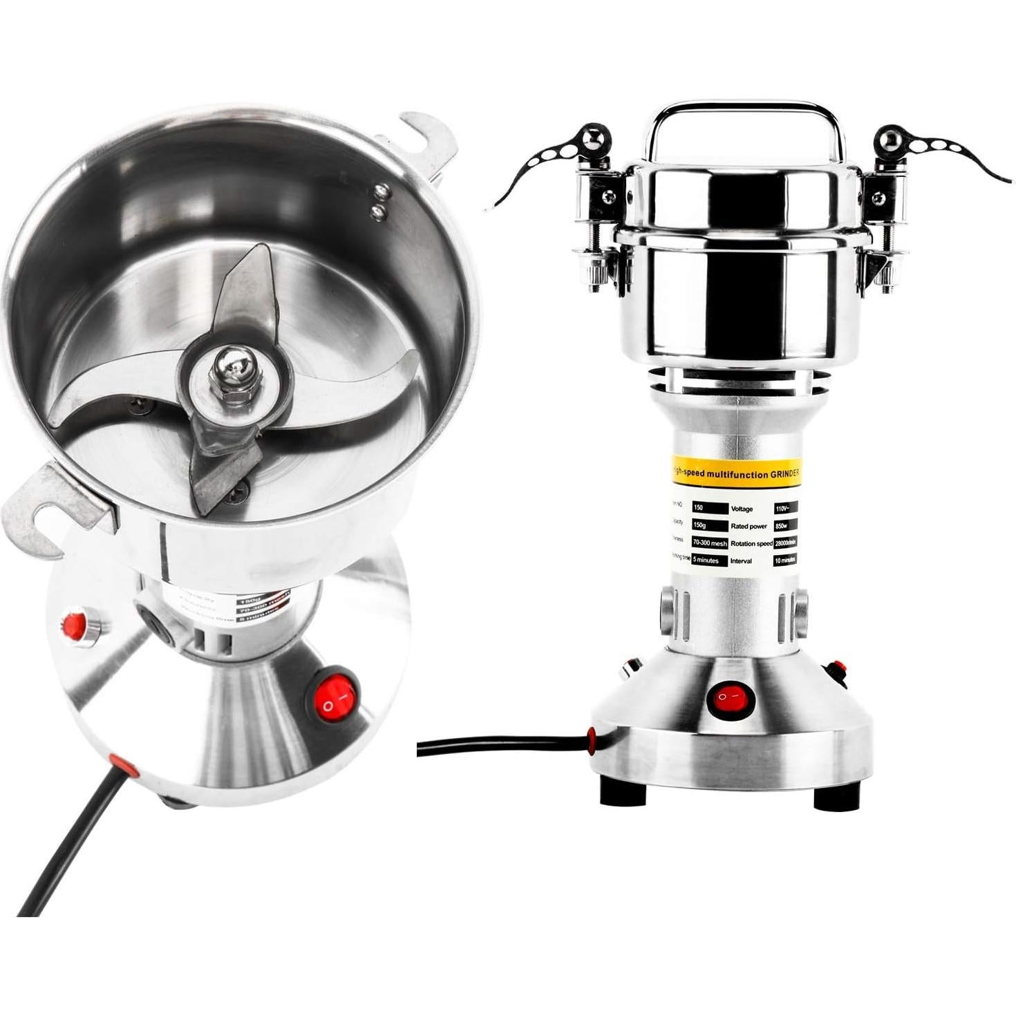 Molinillo Eléctrico de Granos DasMarine 150g 850W Acero Inoxidable