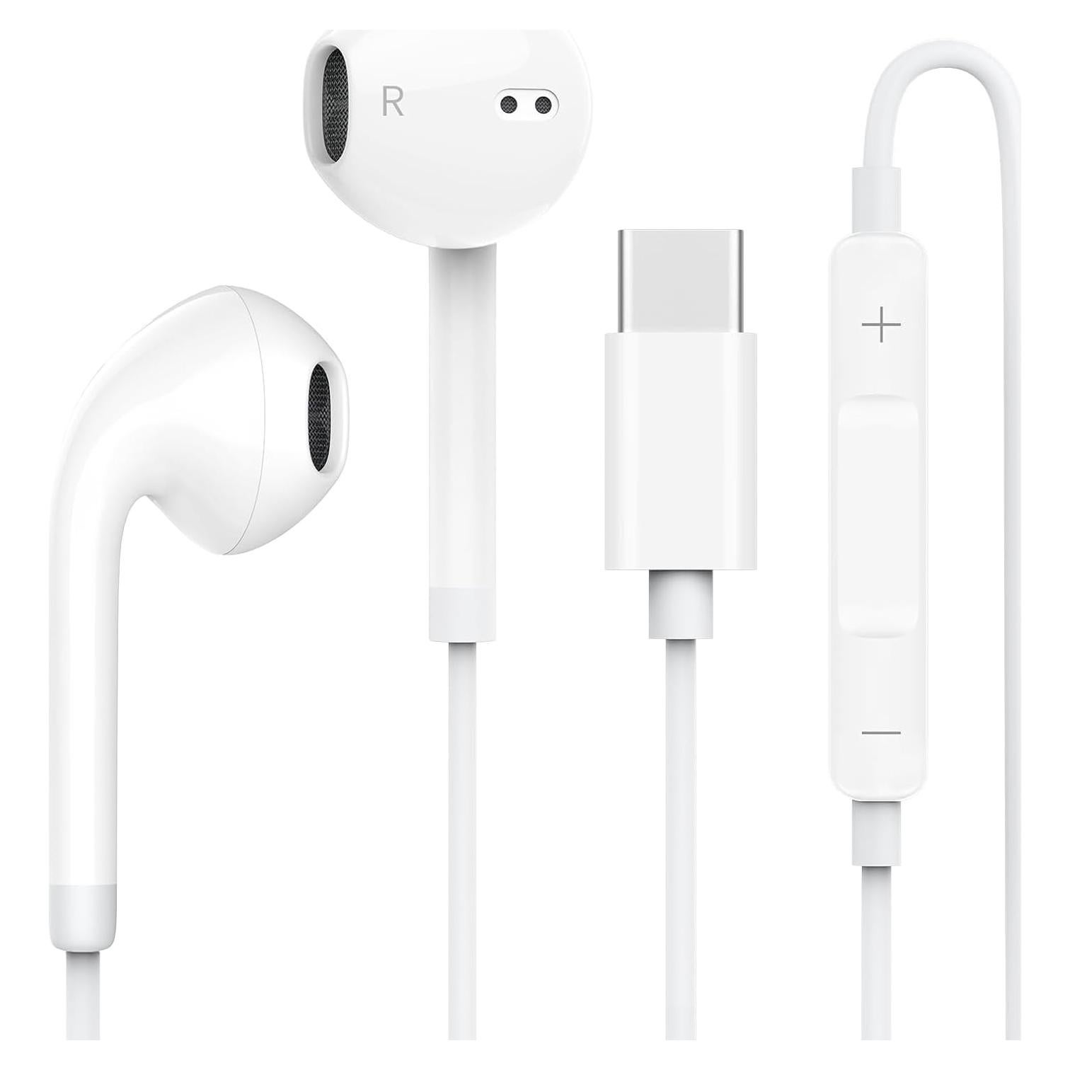 Auriculares USB C NC-R06 Dongguan - Micrófono y Control Volumen