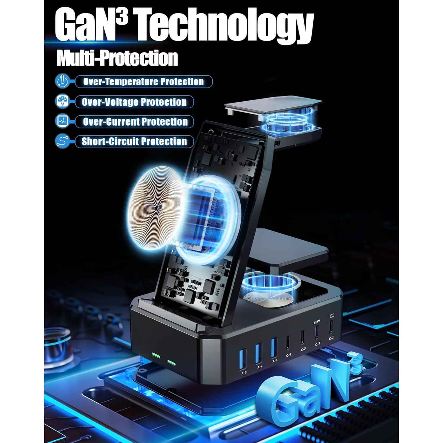 Cargador Inalámbrico 10 en 1 Zutspzss para Samsung 300W