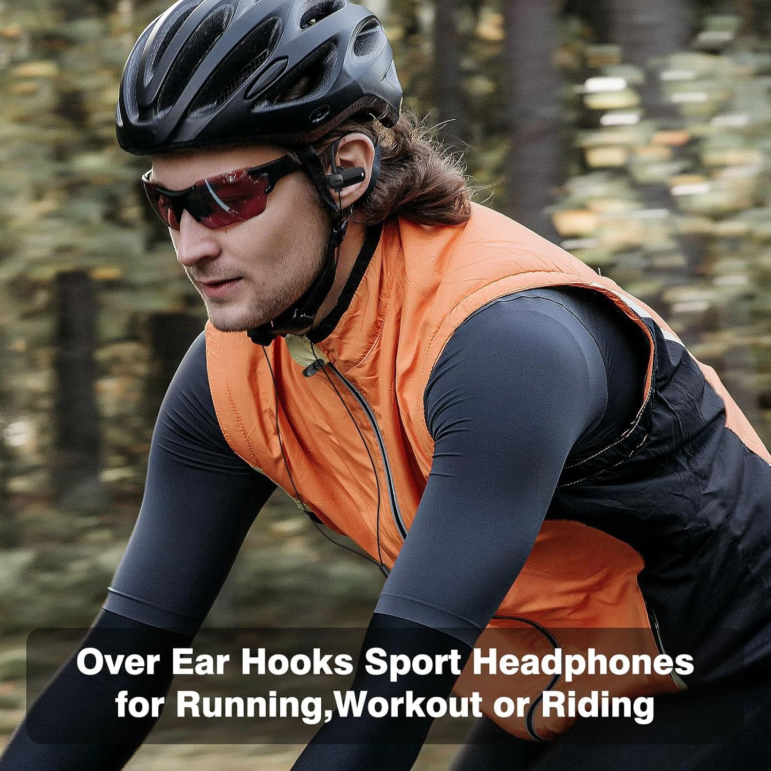 Auriculares USB C HGCXING con gancho deportivo y micrófono