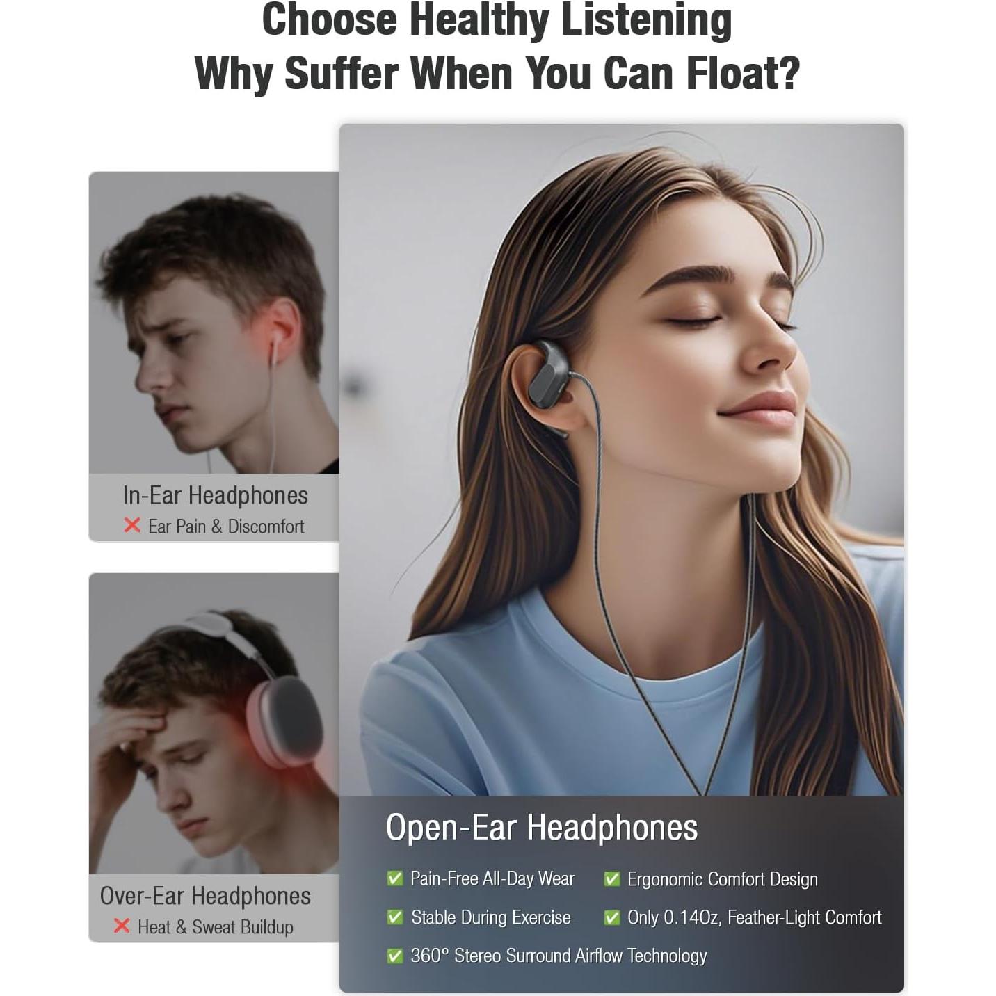 Auriculares con cable QOEKUEY H20 3.5mm USB con micrófono