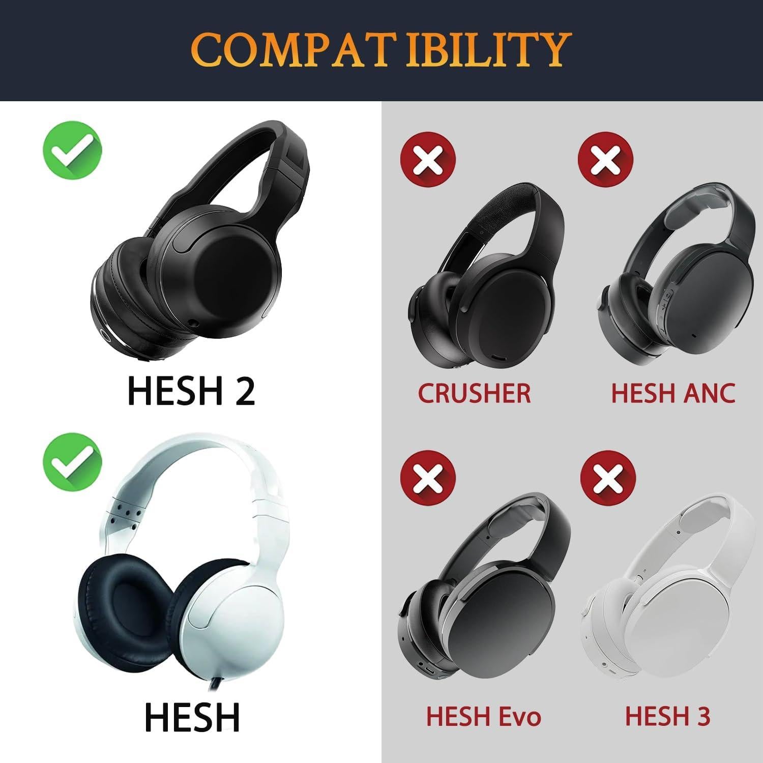 Almohadillas de Gel Refrigerante SOULWIT para Auriculares Hesh 2 - Tormenta Roja