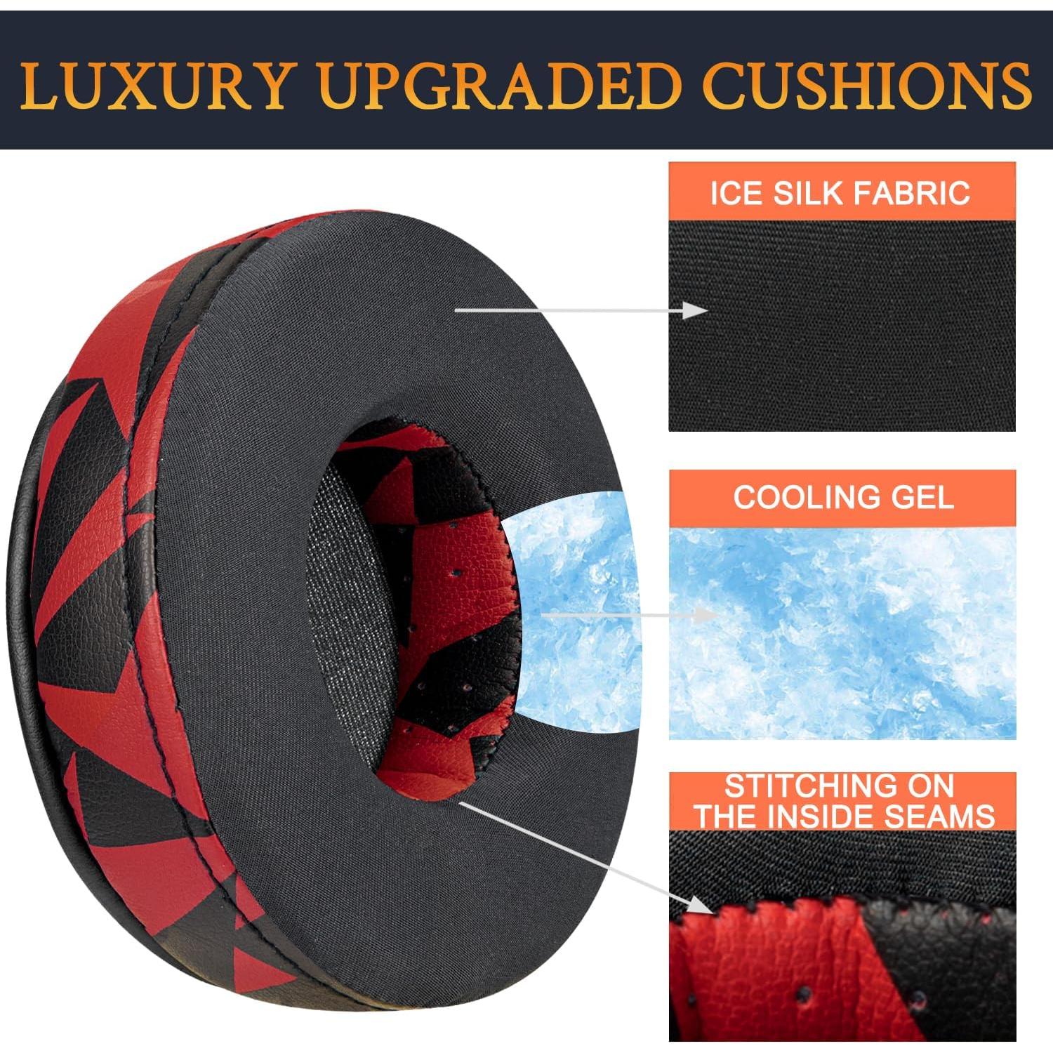 Almohadillas de Gel Refrigerante SOULWIT para Auriculares Hesh 2 - Tormenta Roja