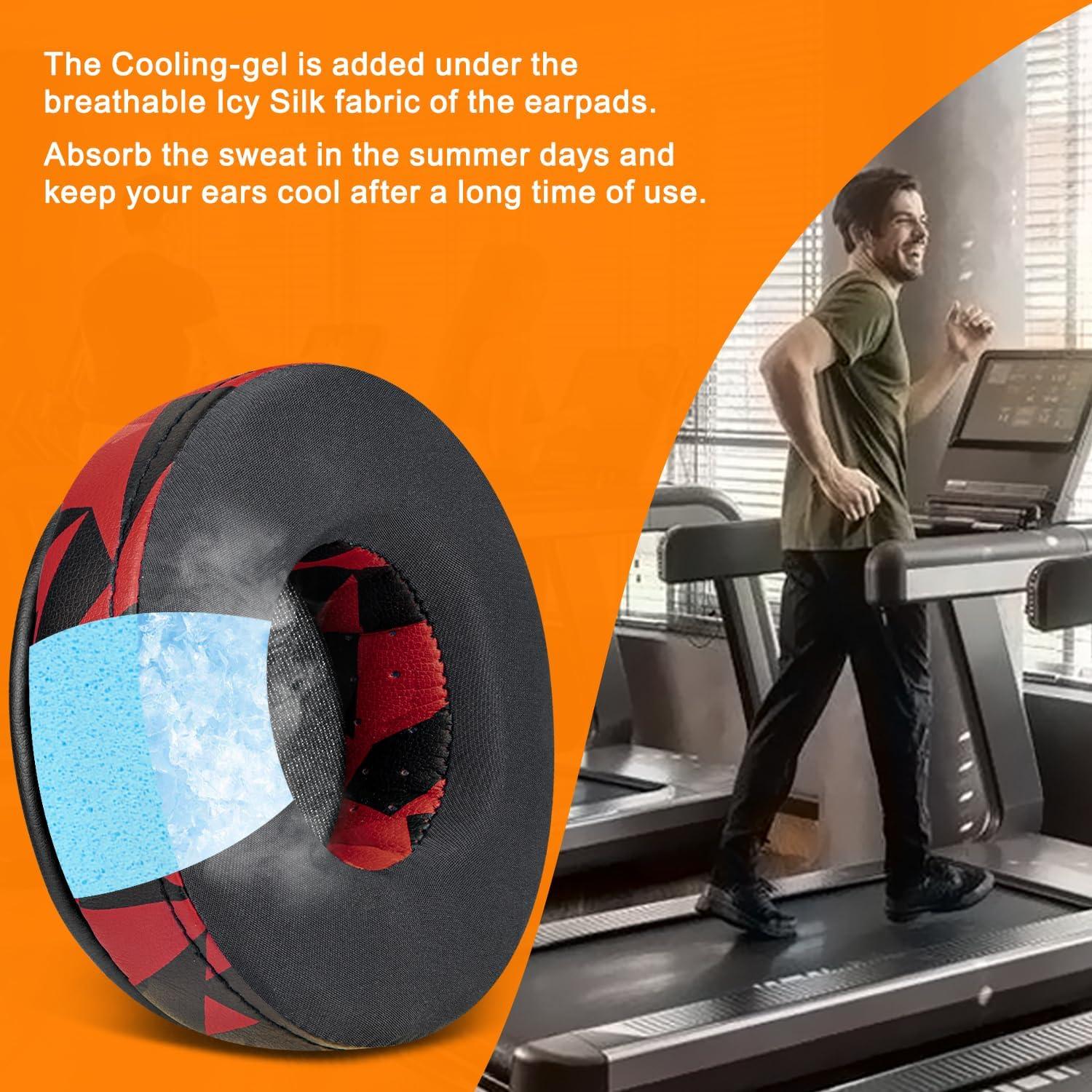 Almohadillas de Gel Refrigerante SOULWIT para Auriculares Hesh 2 - Tormenta Roja