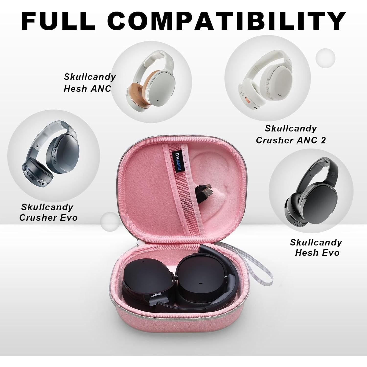 Funda Dura Rosa para Auriculares Skullcandy Crusher por DR·AMIU