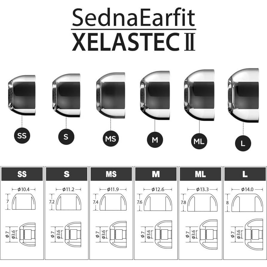Puntas de Auriculares AZLA SednaEarfit XELASTEC 2 - Reemplazo para Sony, Samsung, Beats