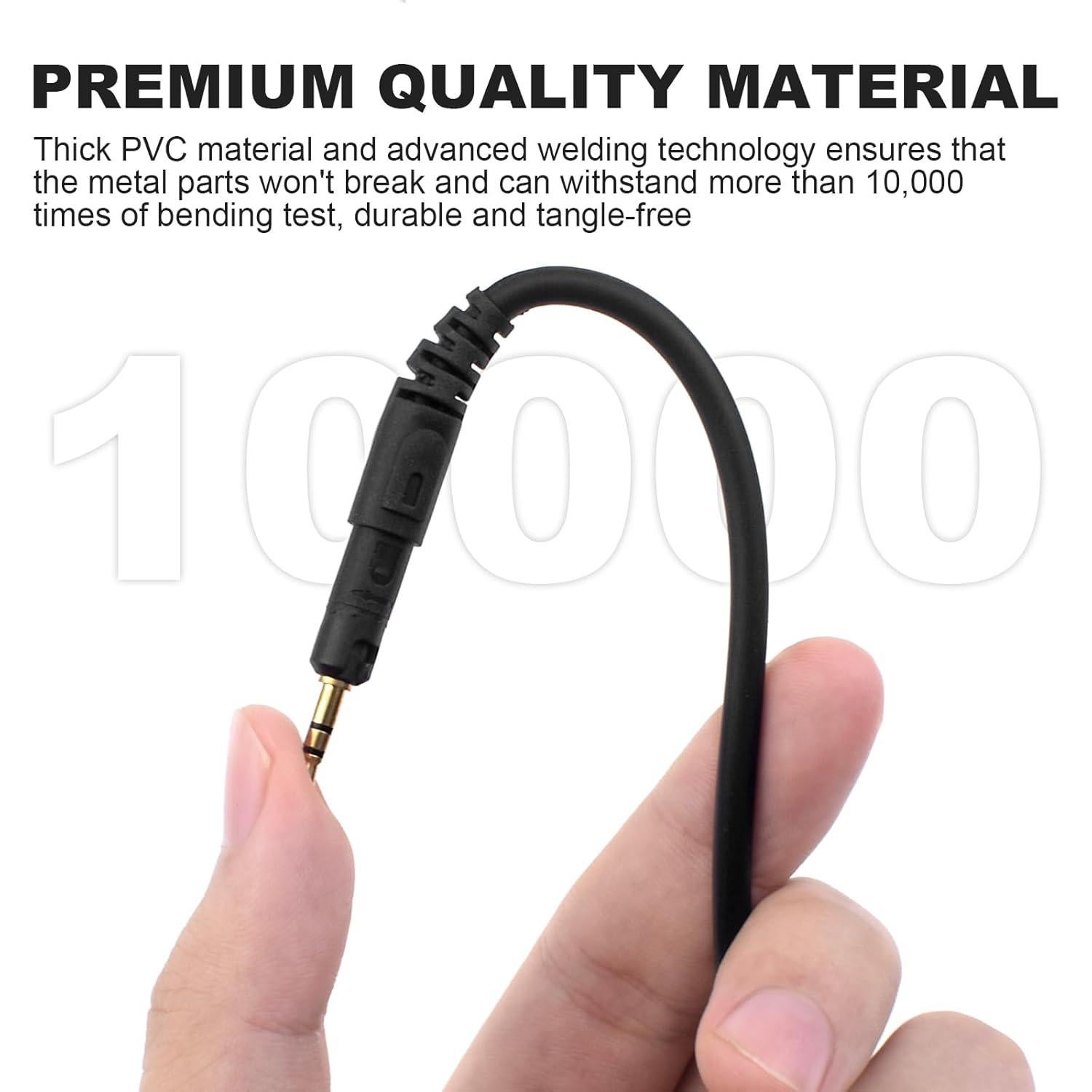 Cable de Reemplazo Zosvoses ATH-M50x 1.52m con Adaptador 6.35mm