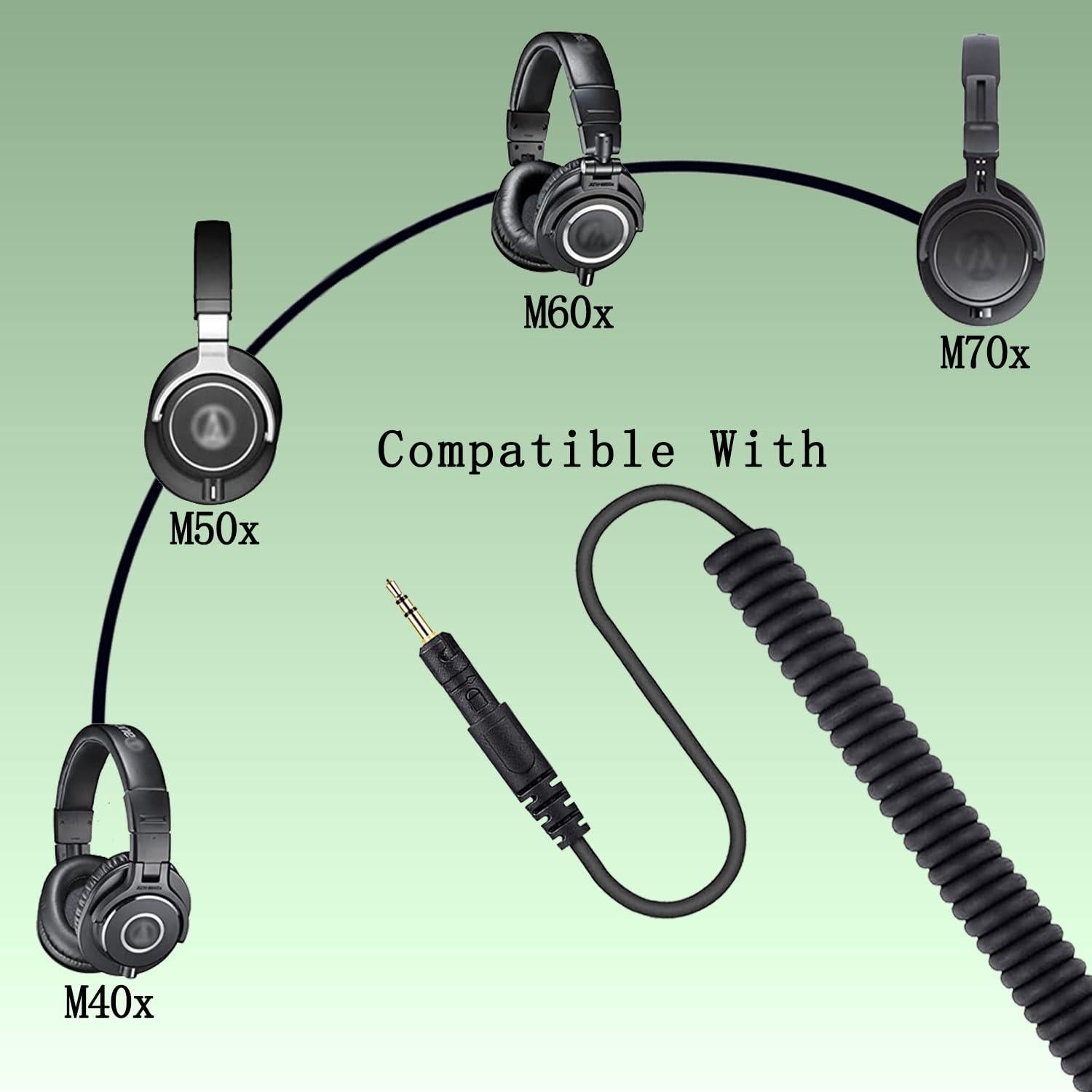 Cable de Audio Enrollado FAAEAL 4.5m para Auriculares Audio-Technica