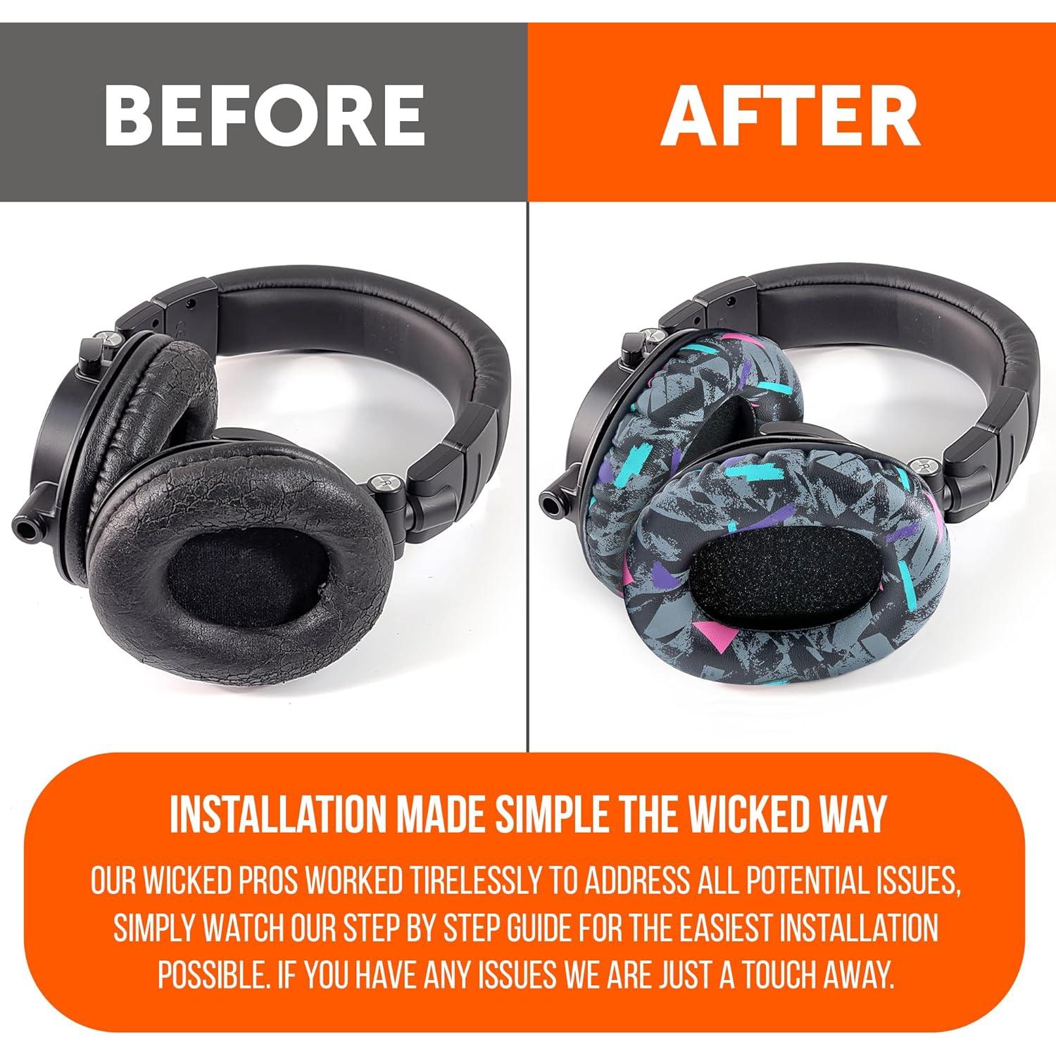 Almohadillas de Reemplazo Wicked Cushions para ATH M50X - Negro