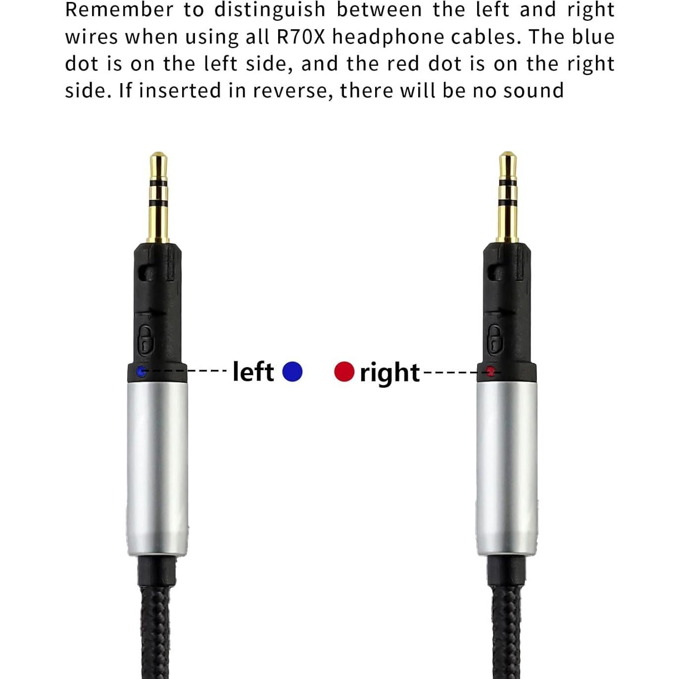Cable de Auriculares OFC okcsc R70X R70XA 1.98m 6.35mm