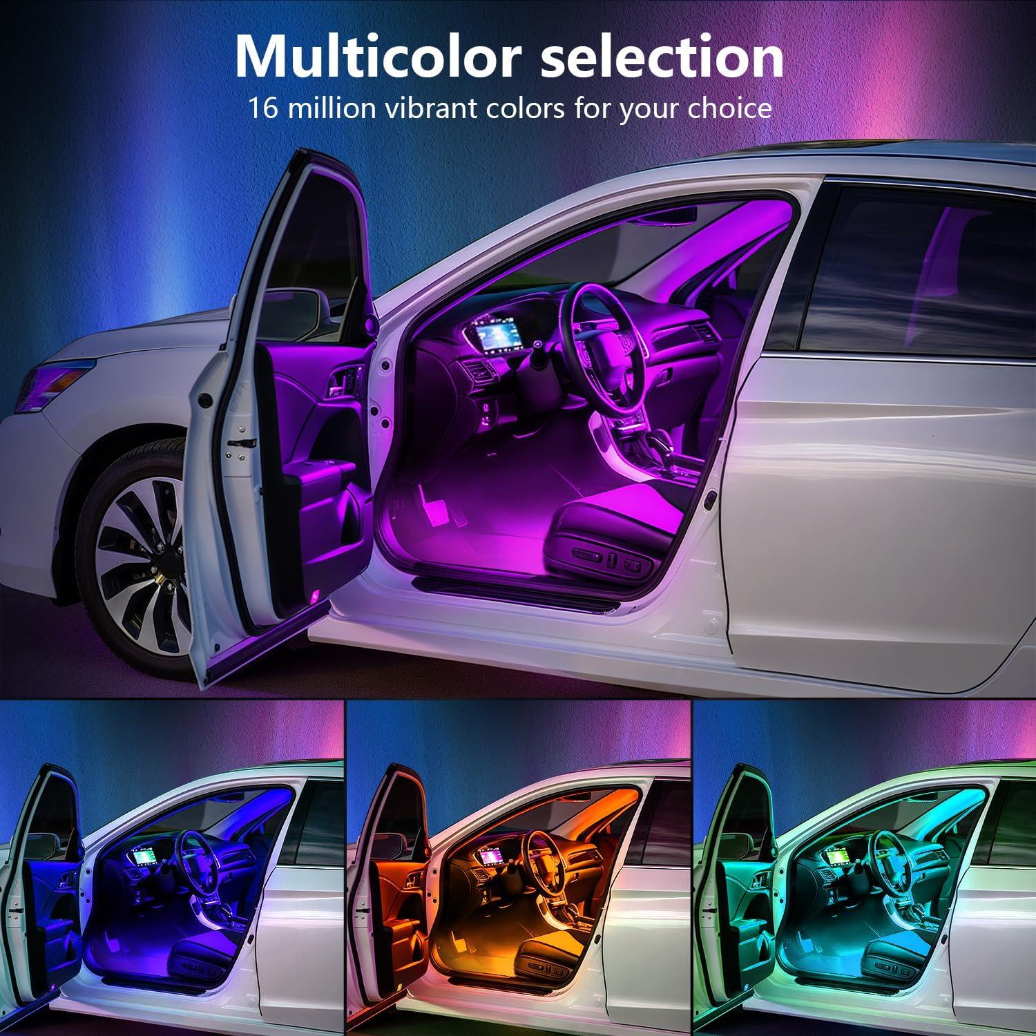 Luces LED RGB FCPVHOY para Interior de Coche con APP 5V