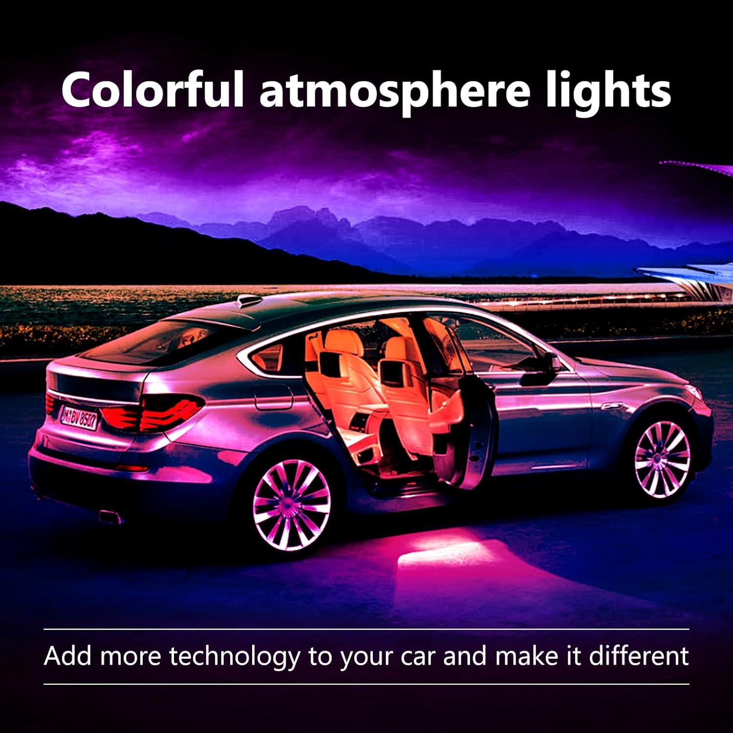 Luces LED RGB FCPVHOY para Interior de Coche con APP 5V