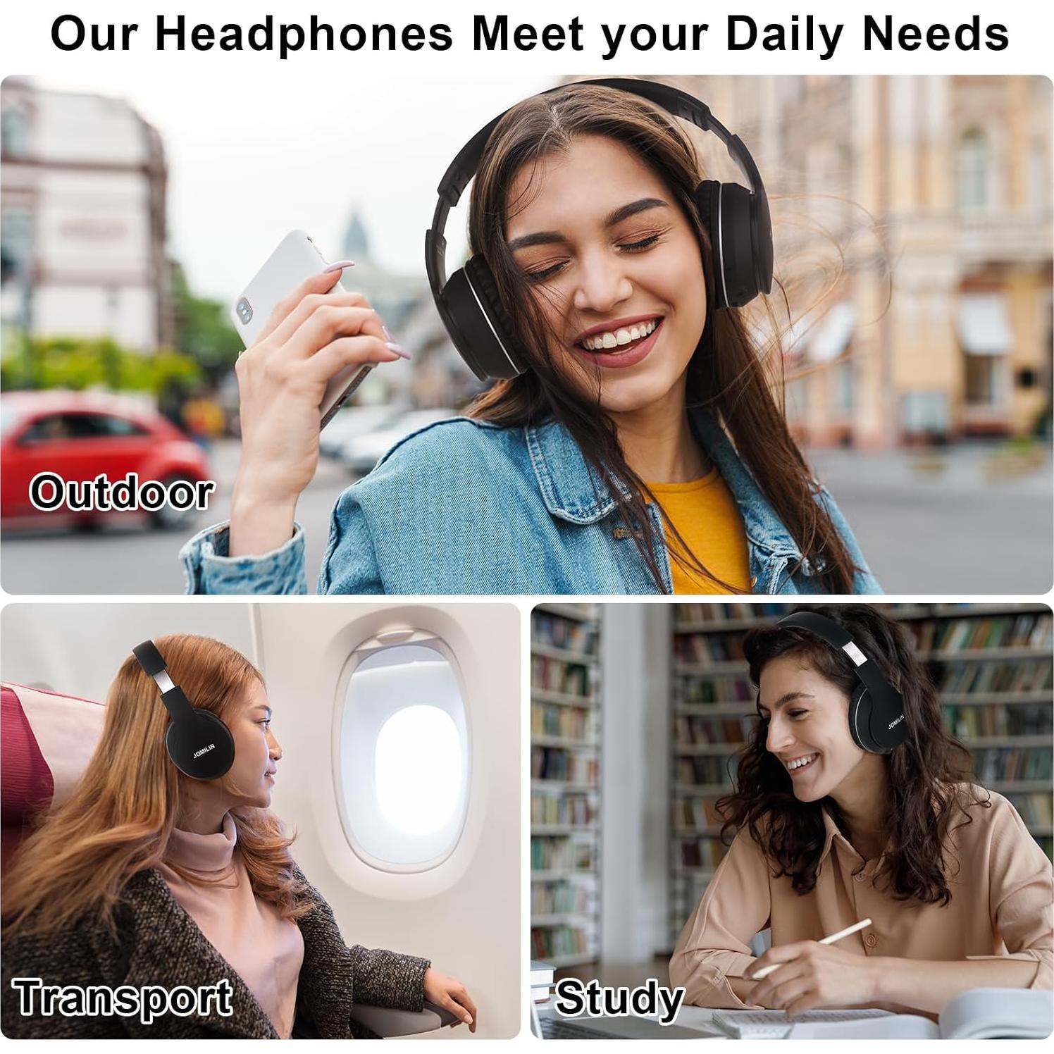 Auriculares Inalámbricos JOMILIN B9 Hi-Fi 60h Negro