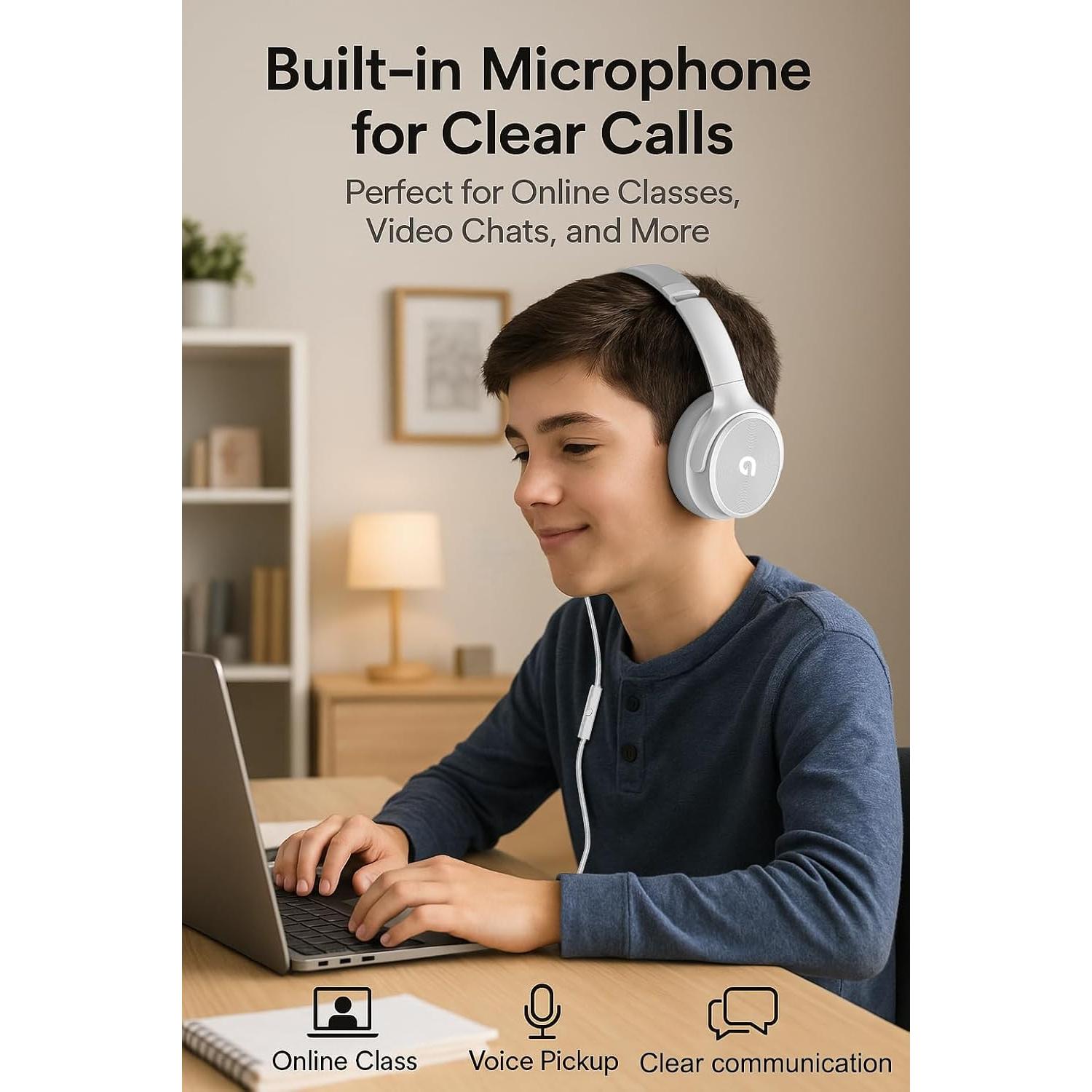 Auriculares USB-C Adoope AD1000, sonido Hi-Fi, sobre la oreja